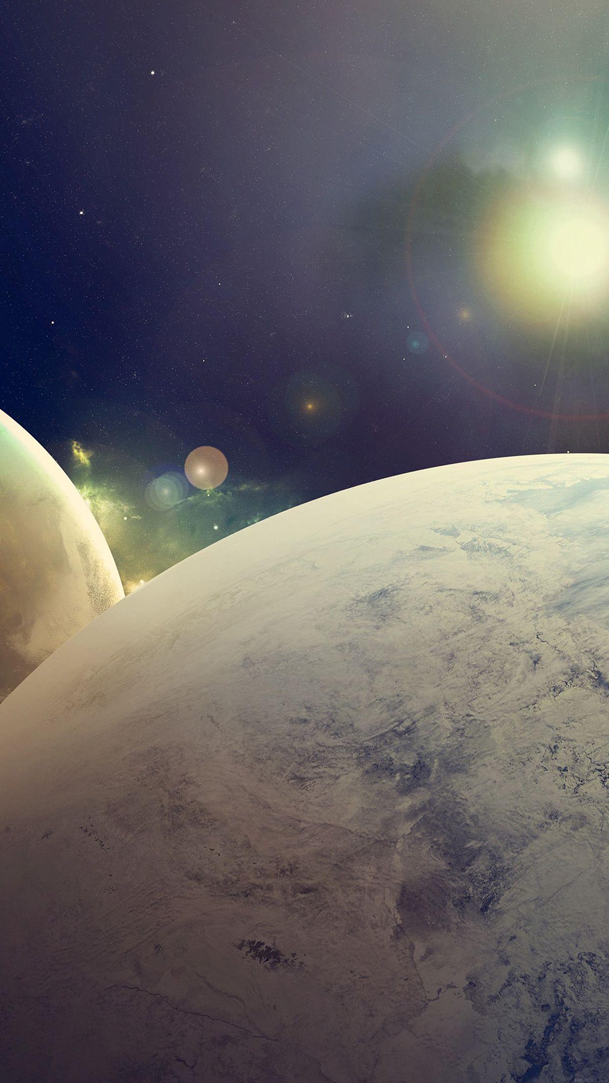1242x2208 Flare Space Art Dark Planet Nasa