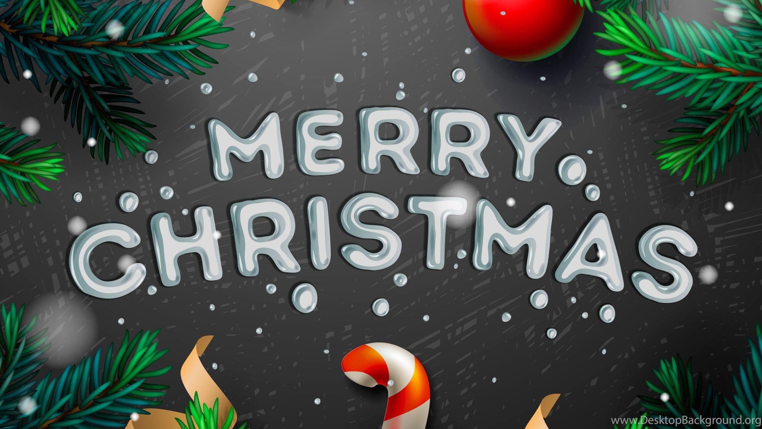 2560x1440 Simple Merry Christmas Illustration Desktop Wallpaper Desktop