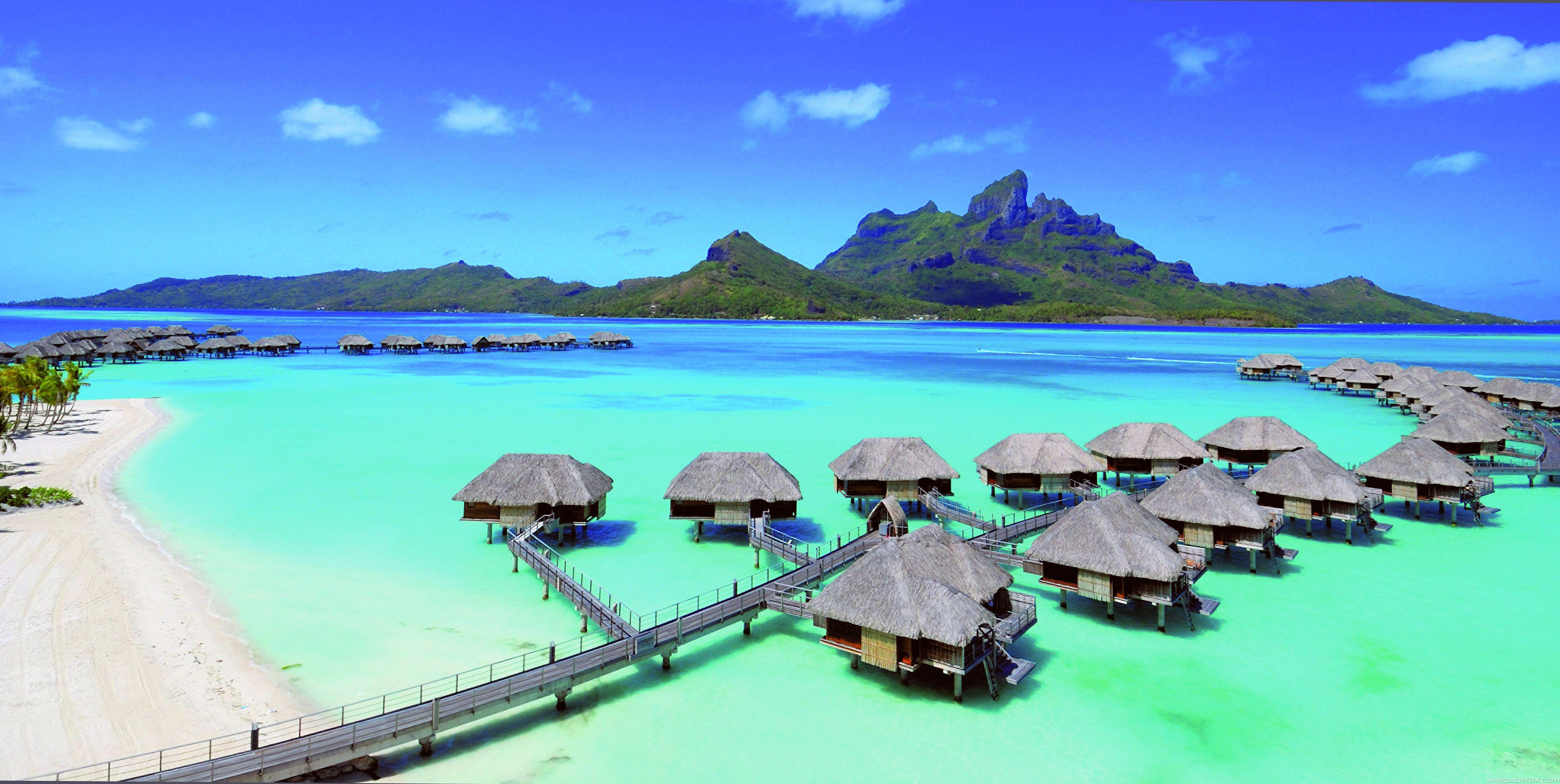 3999x2010 bora bora four seasons HD wallpaper.com.. Best HD