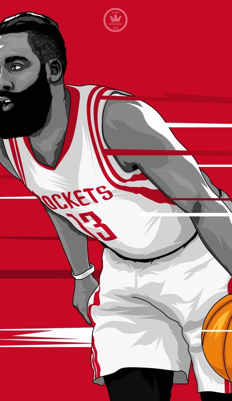 800x1380 Download James Harden Artwork Apple iPhone 6S, 6 wallpaper 800x1380