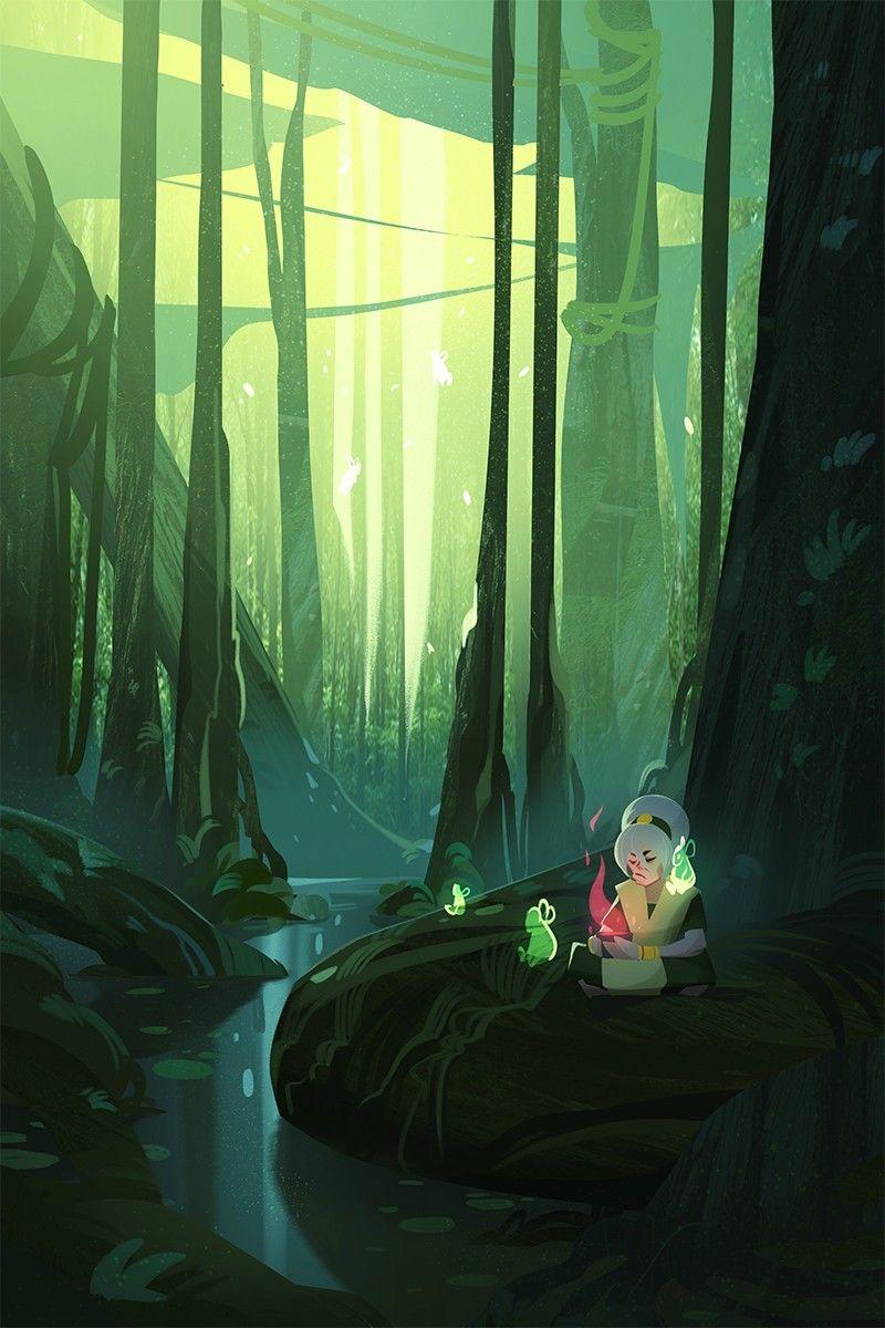 800x1200 Everyone's favorite earthbender hanging out with the spirits in the swamp. Avatar legend of aang, Avatar airbender, Avatar