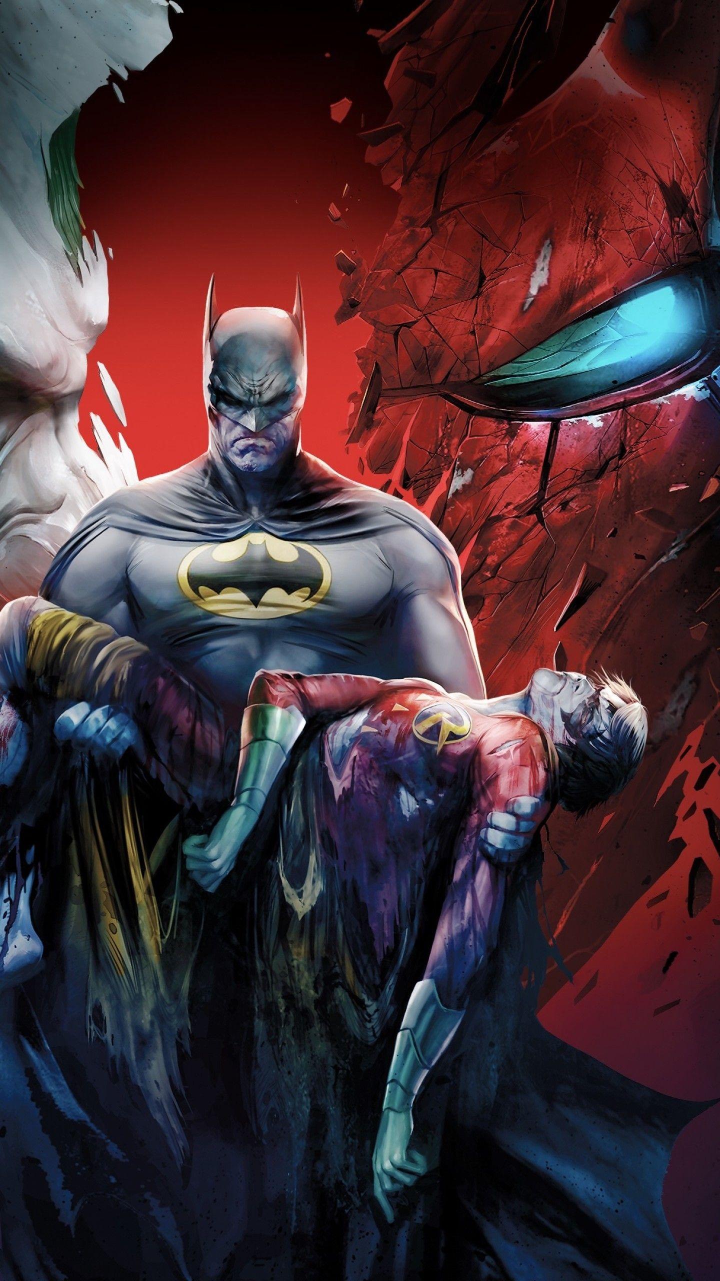 1440x2560 Batman: Death in the Family Wallpaper 4K, Batman, Robin, Animation, DC Comics, Movies
