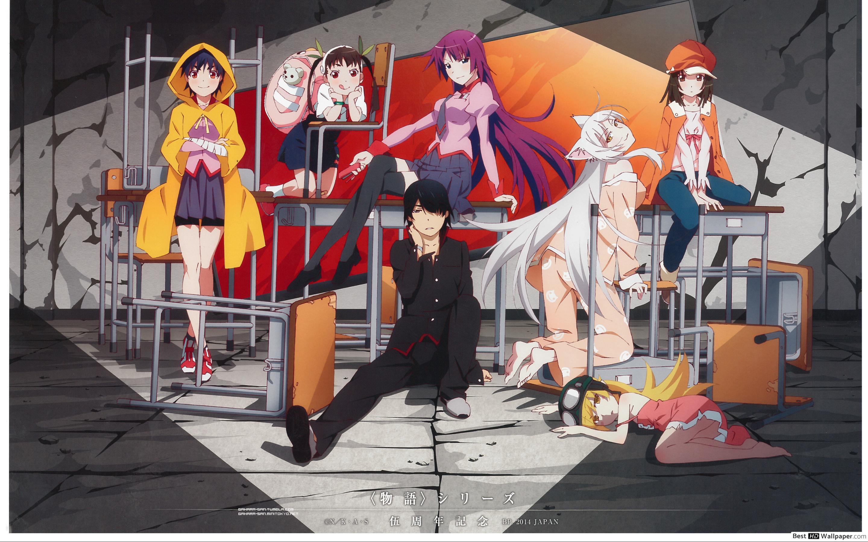 2880x1800 Monogatari Series Wallpaper