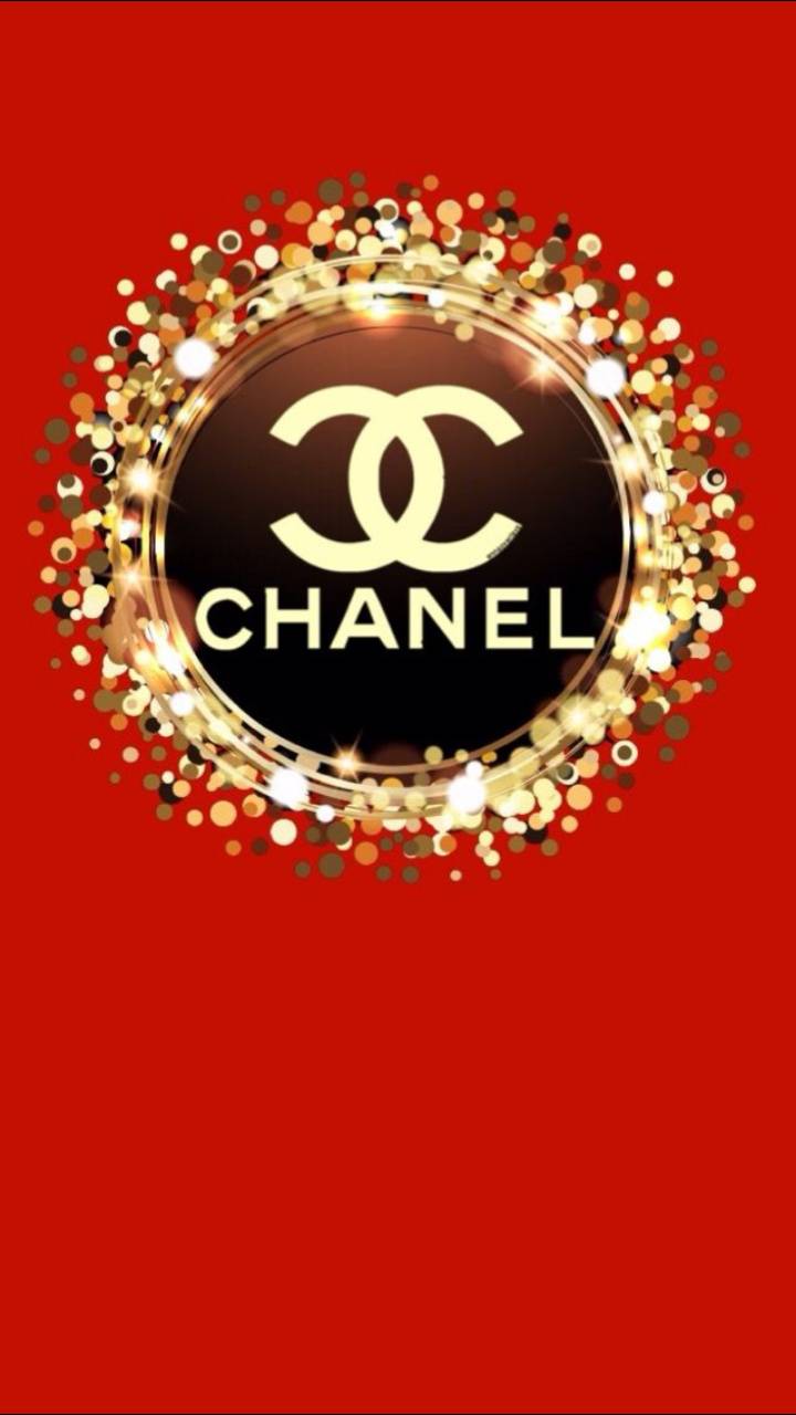 Hình nền Chanel màu đỏ vàng 720x1280