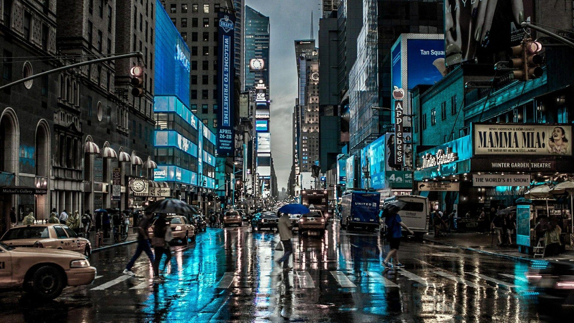 1920x1080 Beautiful Things Image Rainy Day In New City HD Wallpaper New York City HD Wallpaper