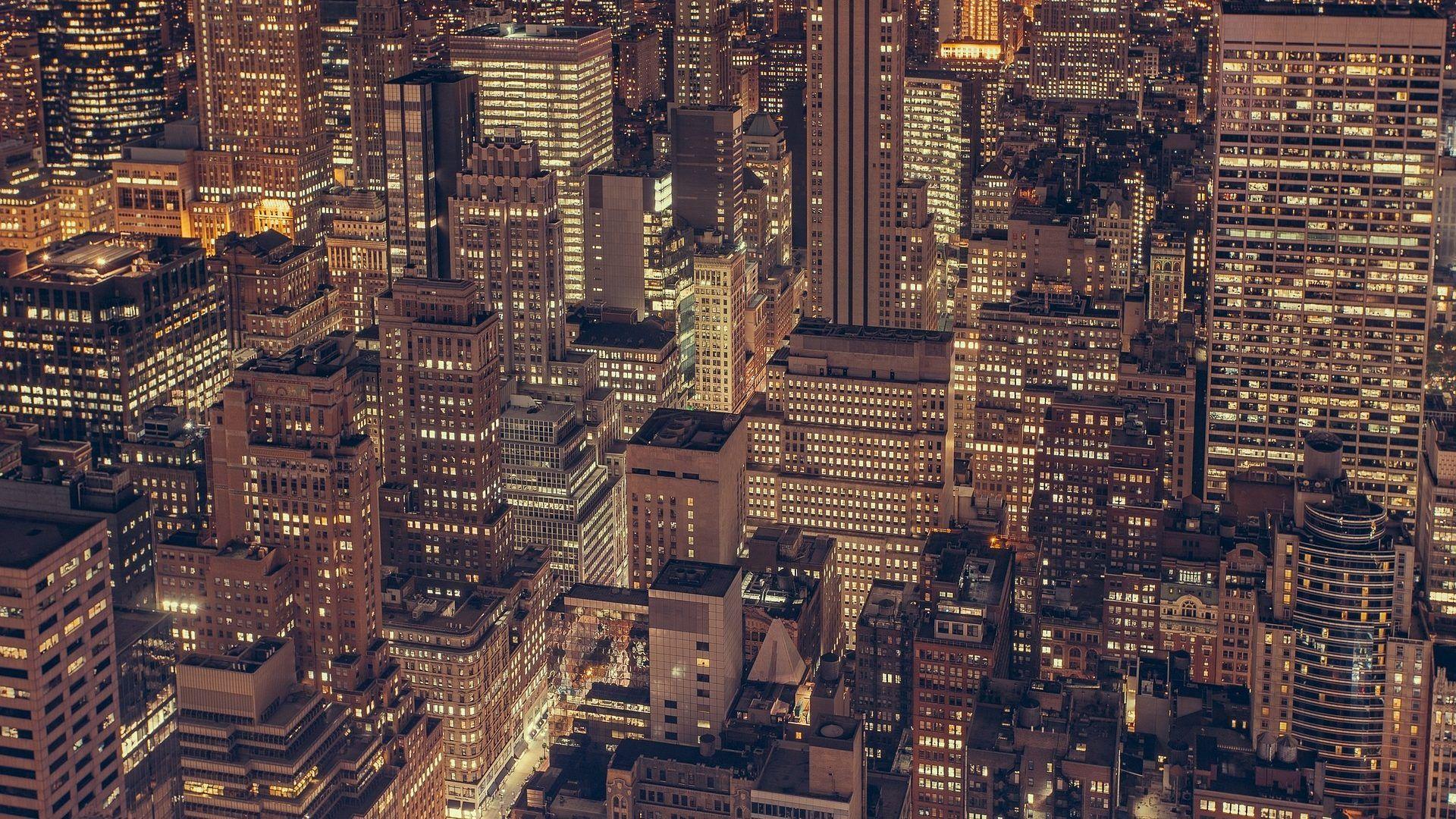 1920x1080 New York City Skyline Buildings Architecture Desktop Wallpaper Background Image