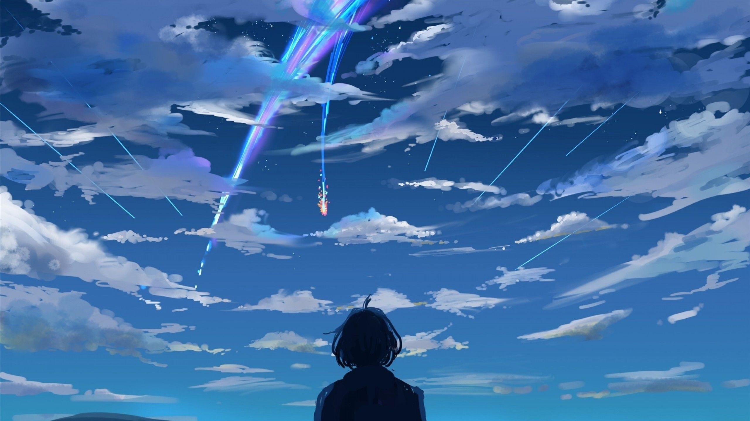 2560x1440 Anime Cloud Wallpaper