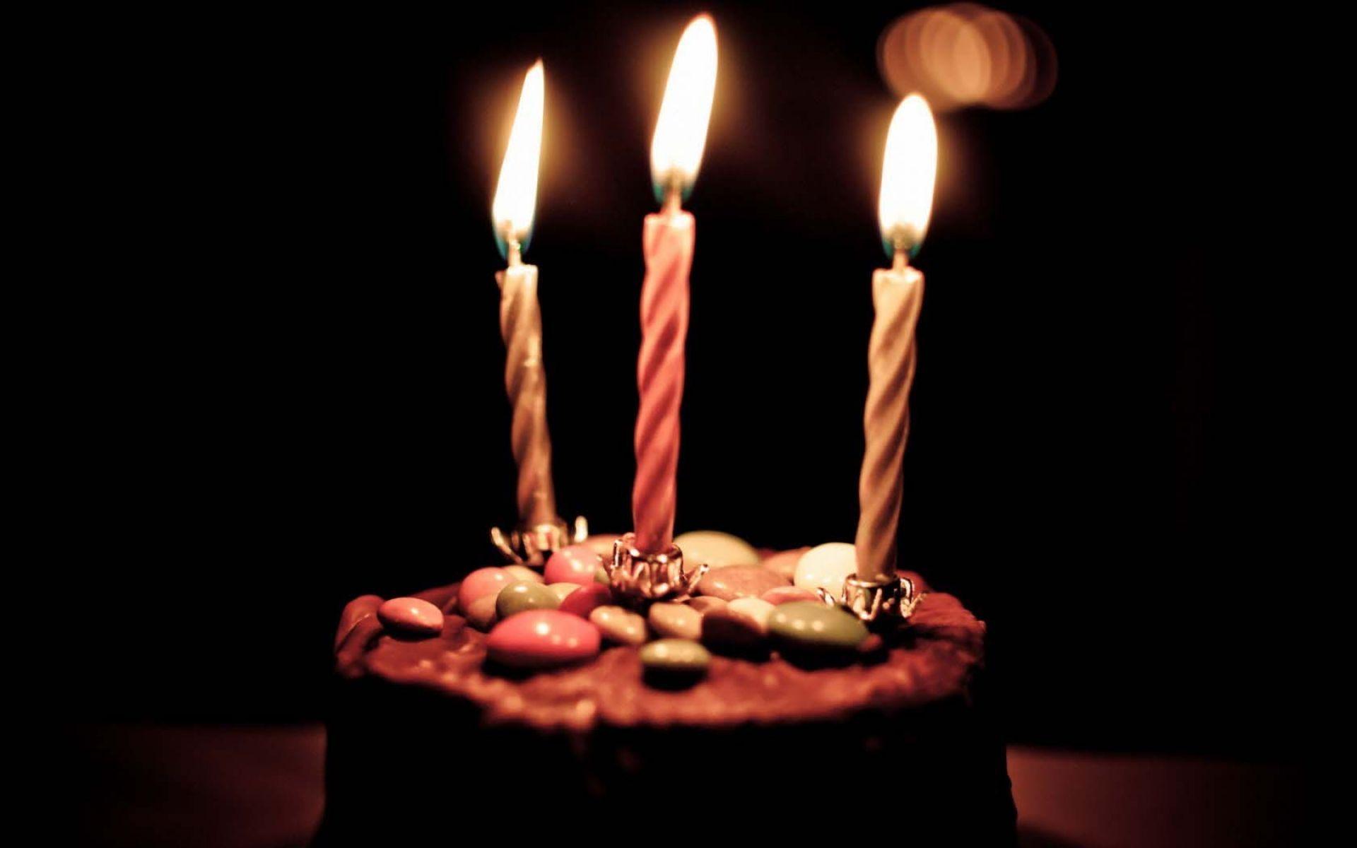 1920x1200 Chocolate Birthday Cake And Candles HD. HD Birthday Wallpaper for Mobile and Desktop