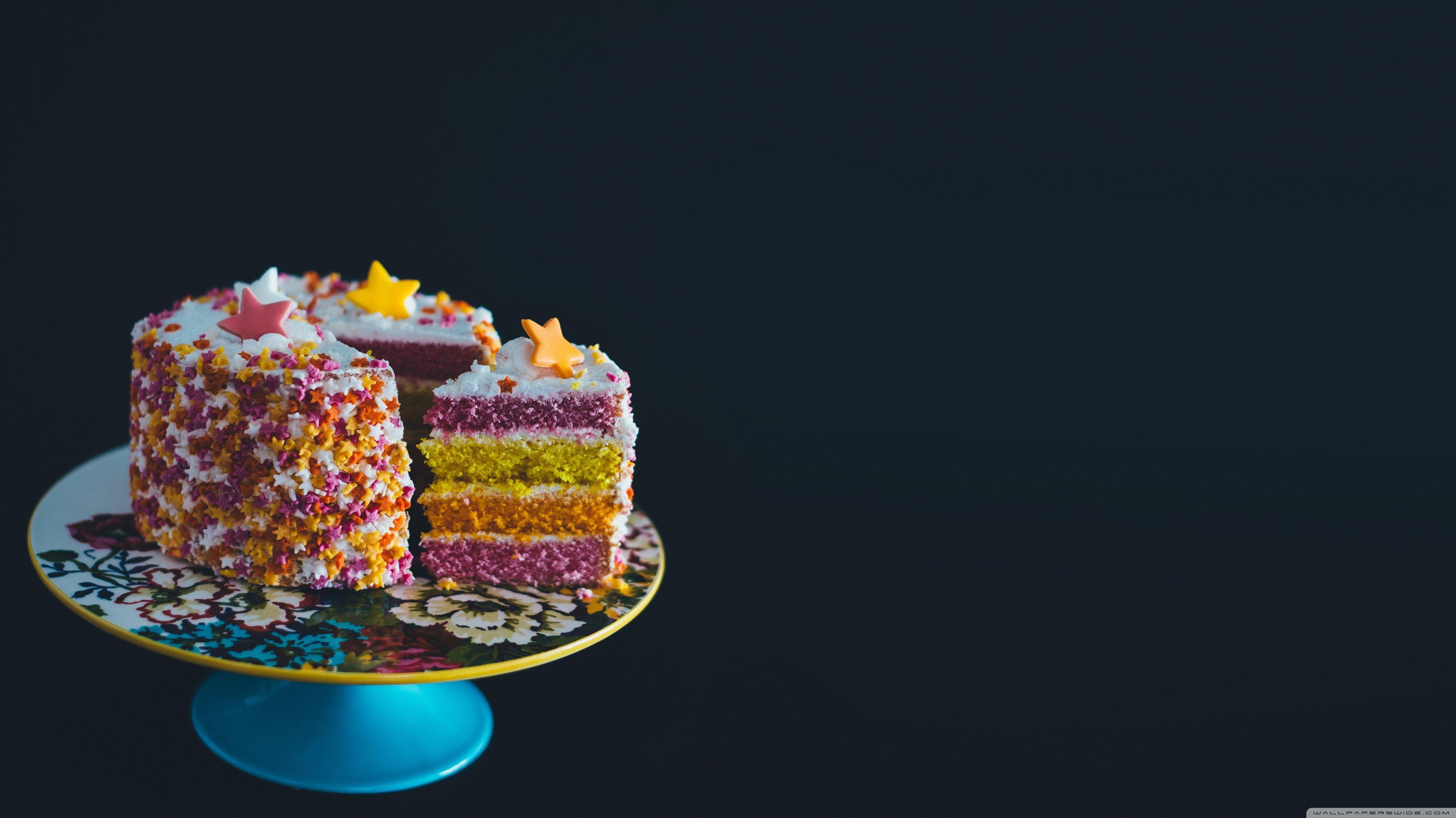 3840x2160 Colorful Birthday Cake Ultra HD Desktop Background Wallpaper for : Widescreen & UltraWide Desktop & Laptop : Multi Display, Dual & Triple Monitor : Tablet