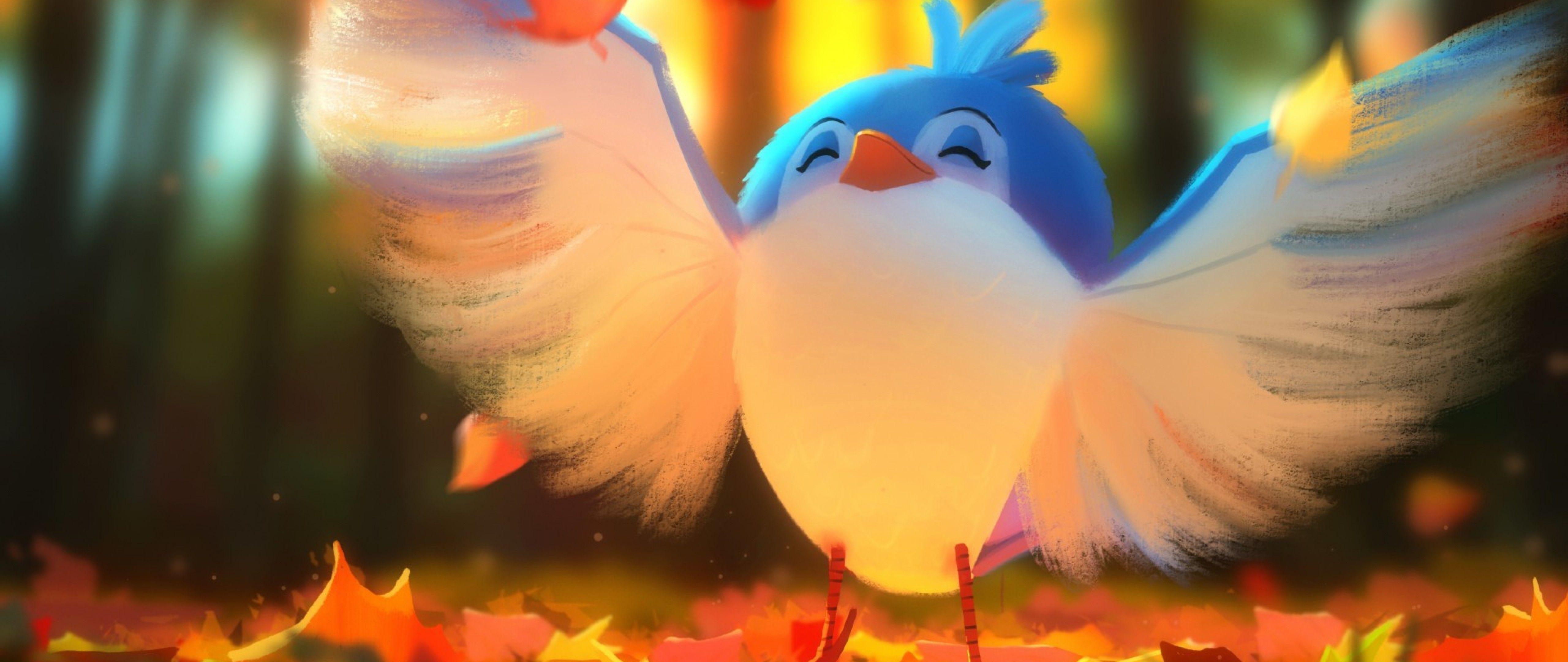 5120x2160 Cute bird HD Wallpaper 4K Ultra HD Wide TV
