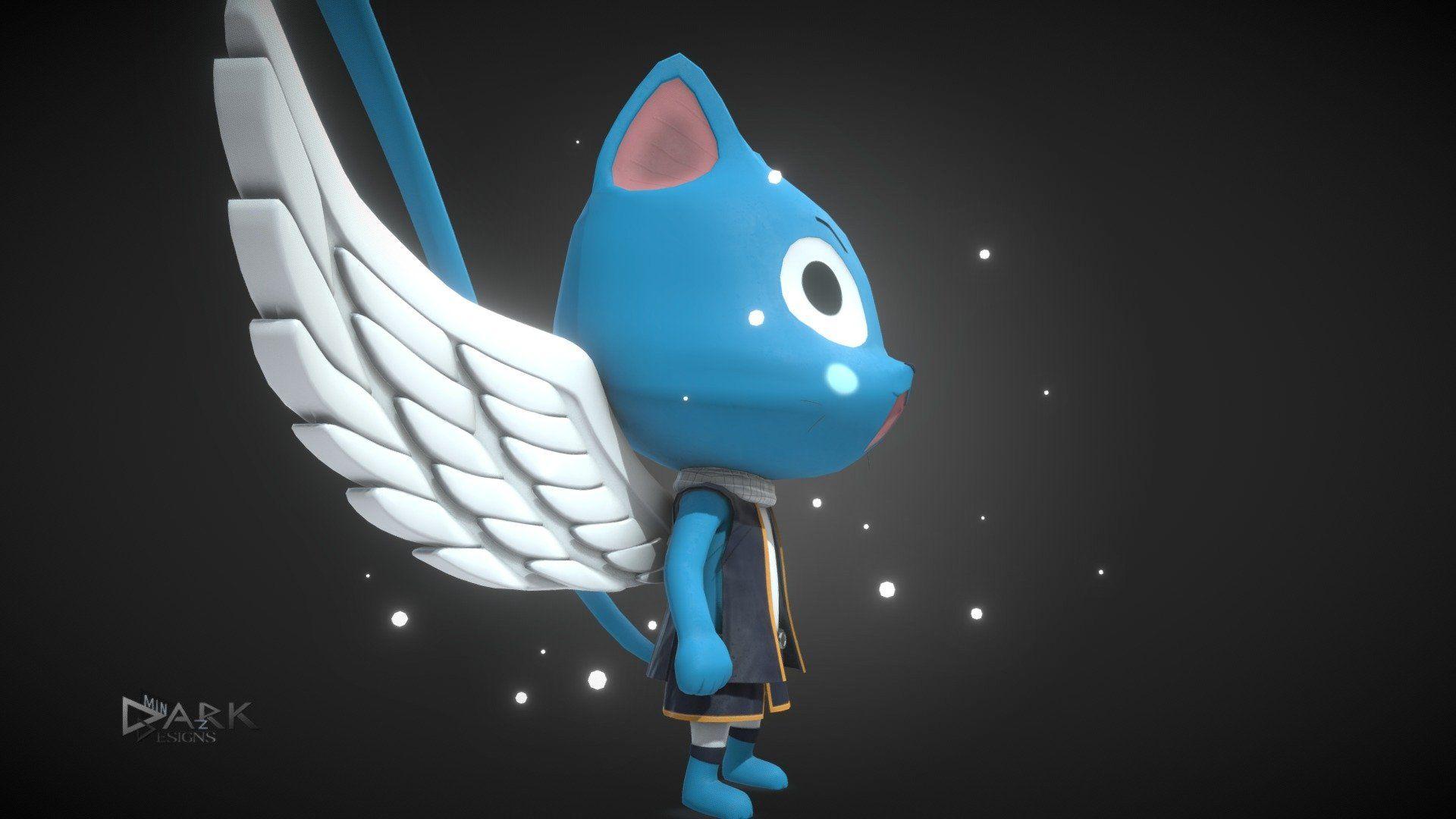 1920x1080 Happy (Fairy Tail) Model By Dark Minaz [6fa782d]