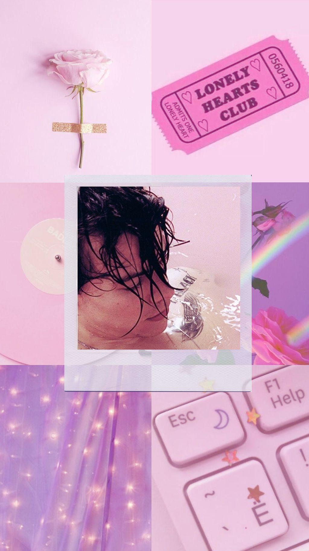 1024x1822 Harry Styles Pink Lockscreen. Harry styles lockscreen, Valentines wallpaper, Pink aesthetic