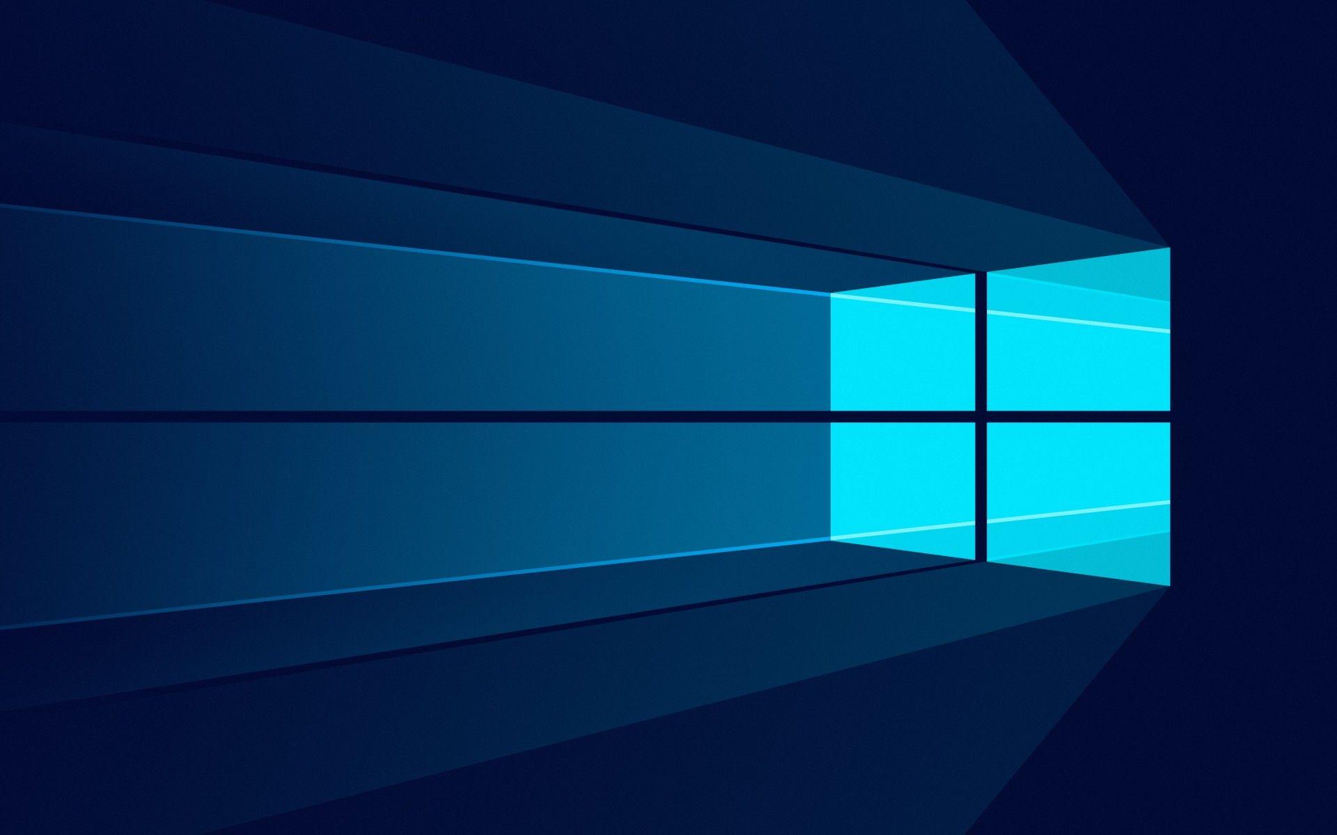 1920x1200 Windows 10 4K Wallpaper, Microsoft Windows, Minimalist, Blue background, Technology