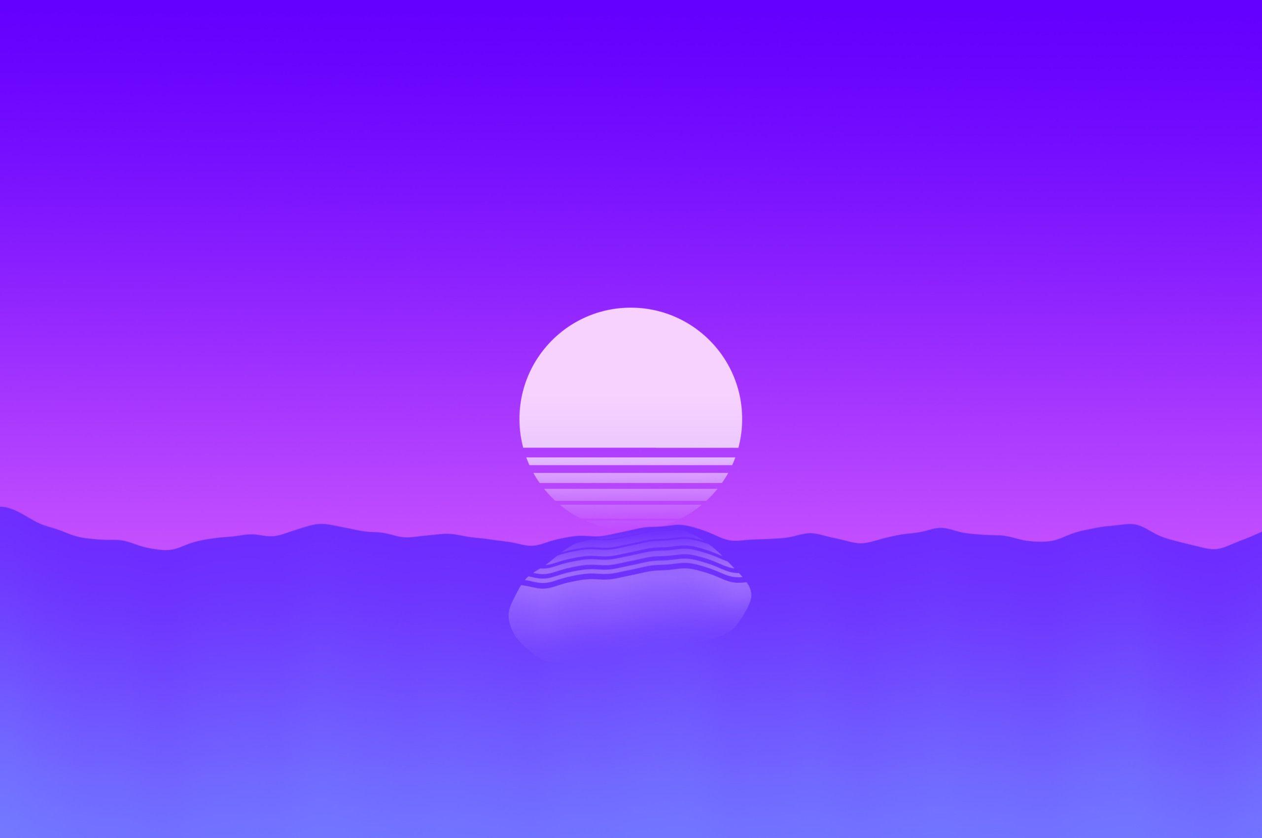 2560x1700 Minimalist Purple Wallpaper