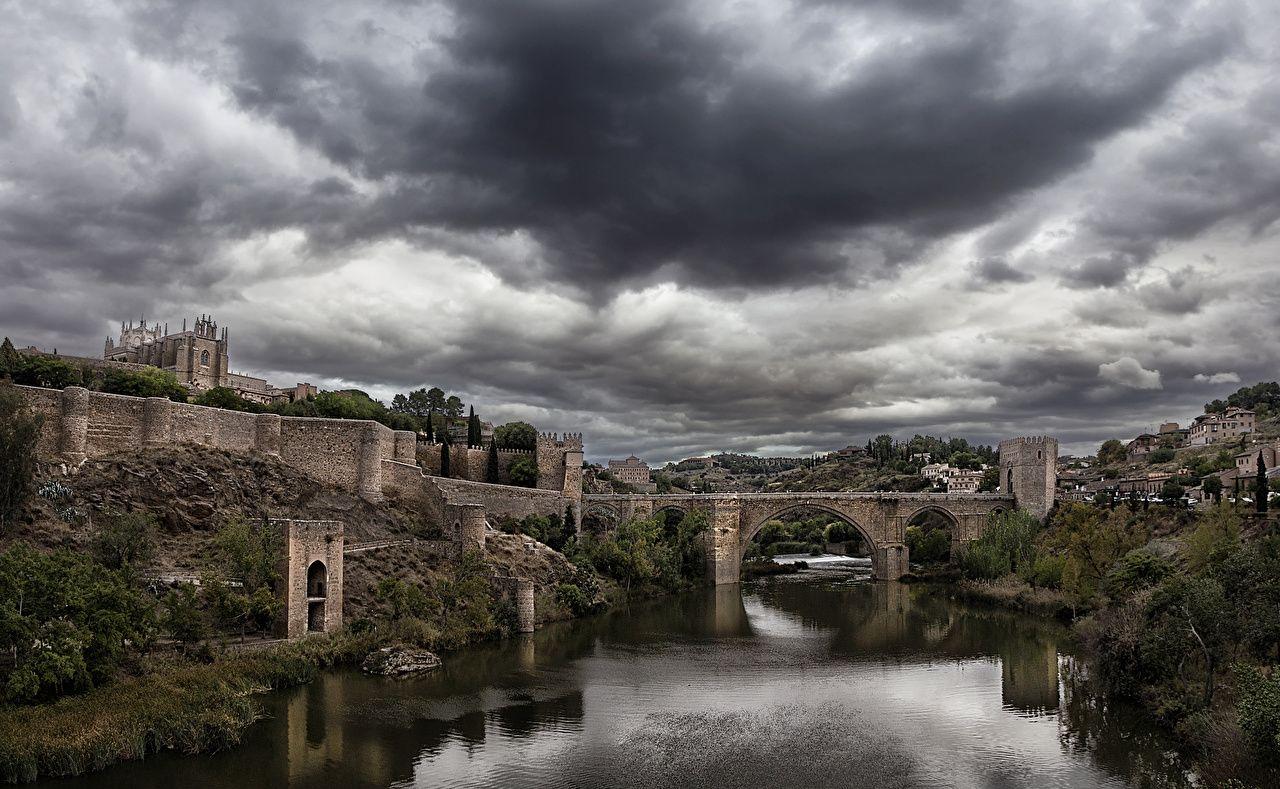 1280x789 Wallpaper Toledo Spain Fortification Bridges Rivers Cities