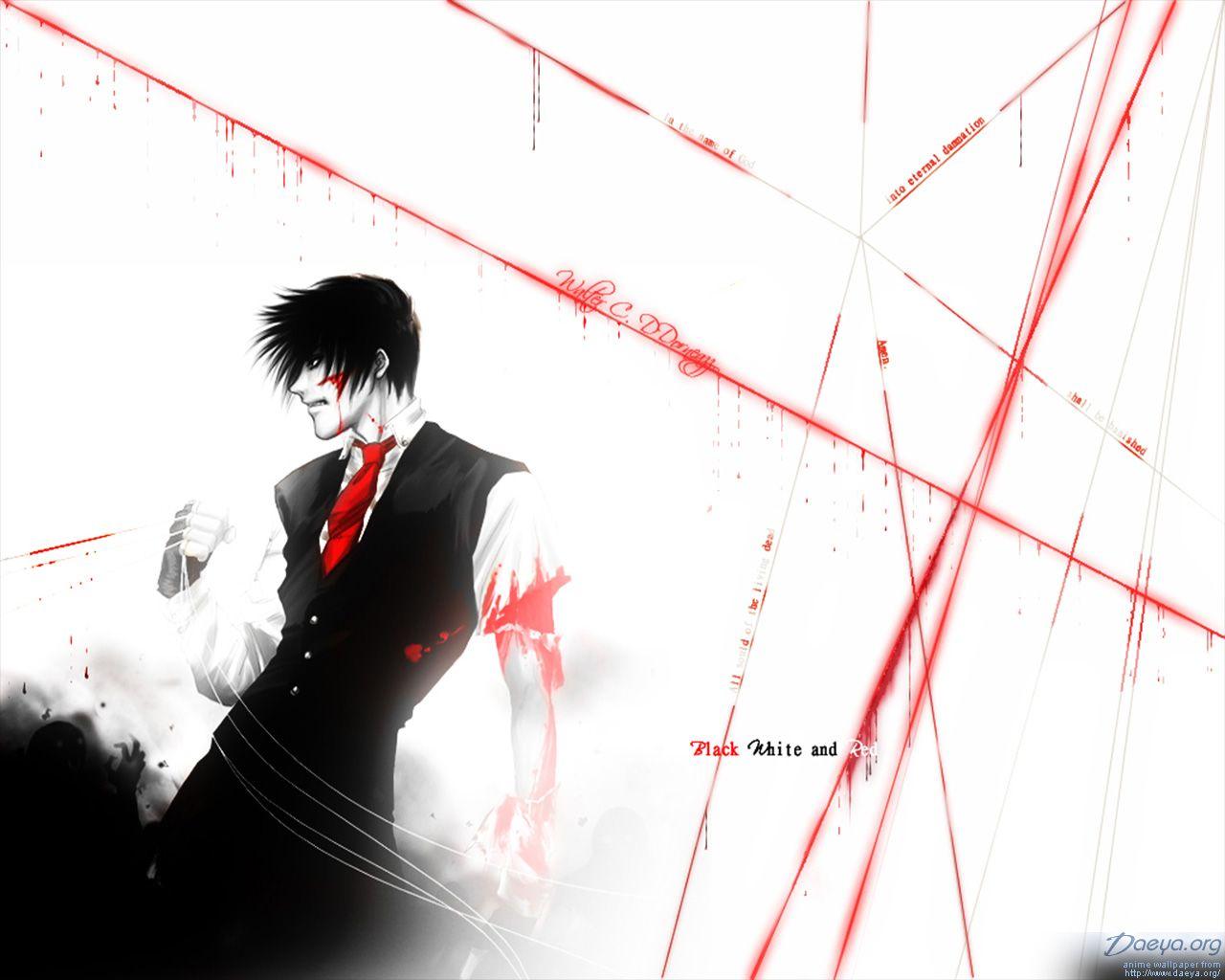 1280x1024 Anime Hellsing Black White And Red Daeya Org 206713 Wallpaper wallpaper