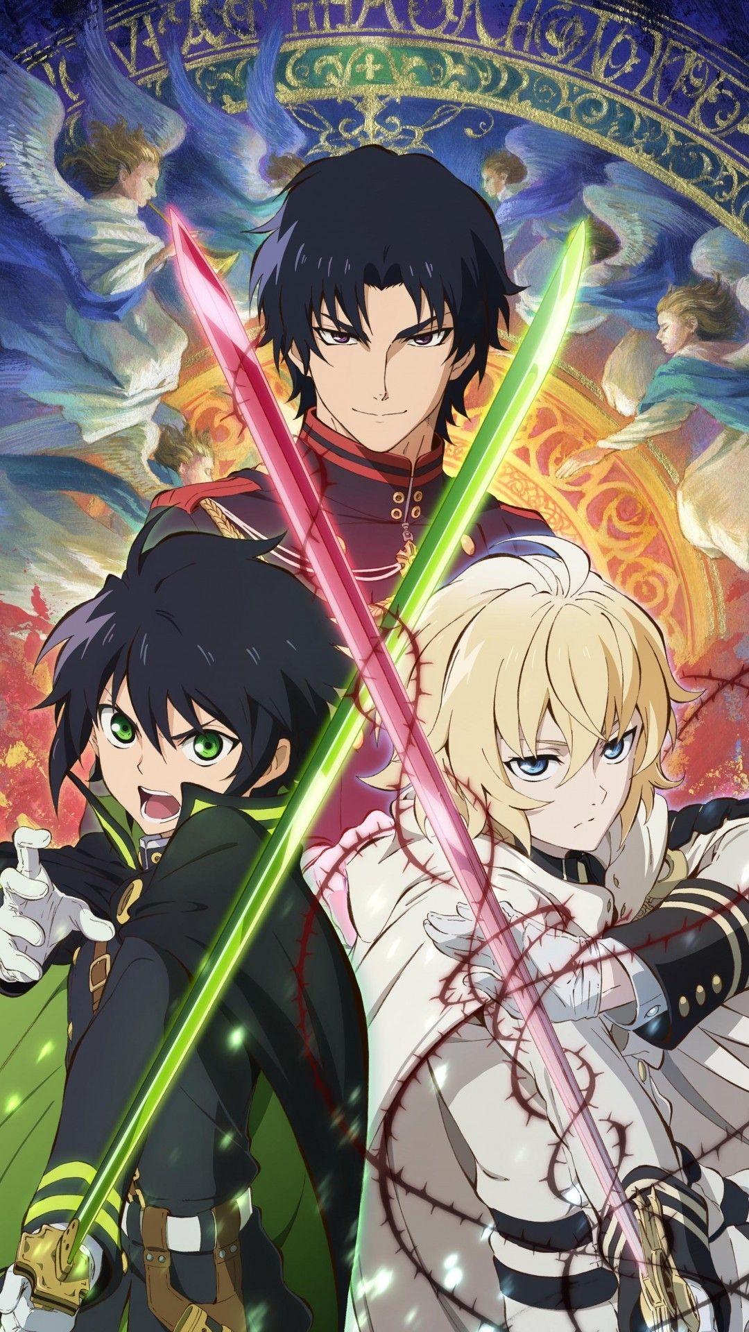 1080x1920 Download 1080x1920 Owari No Seraph, Ichinose Guren, Hyakuya Mikaela, Hyakuya Yuuichirou Wallpaper for iPhone iPhone 7 Plus, iPhone 6+, Sony Xperia Z, HTC One