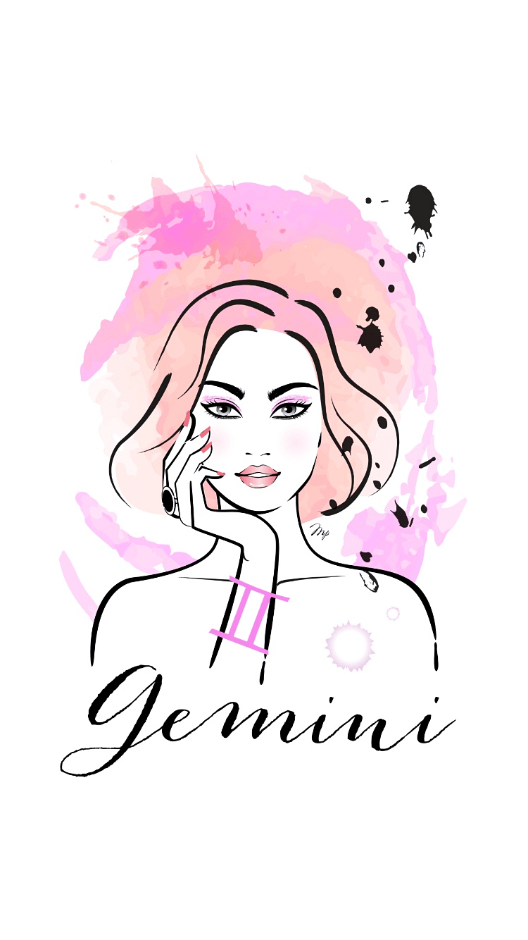 aesthetic zodiac sign cute gemini wallpaper
