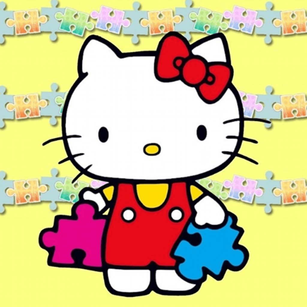 1024x1024 Screen Background & App Icon Frames Wallpaper Kitty Edition