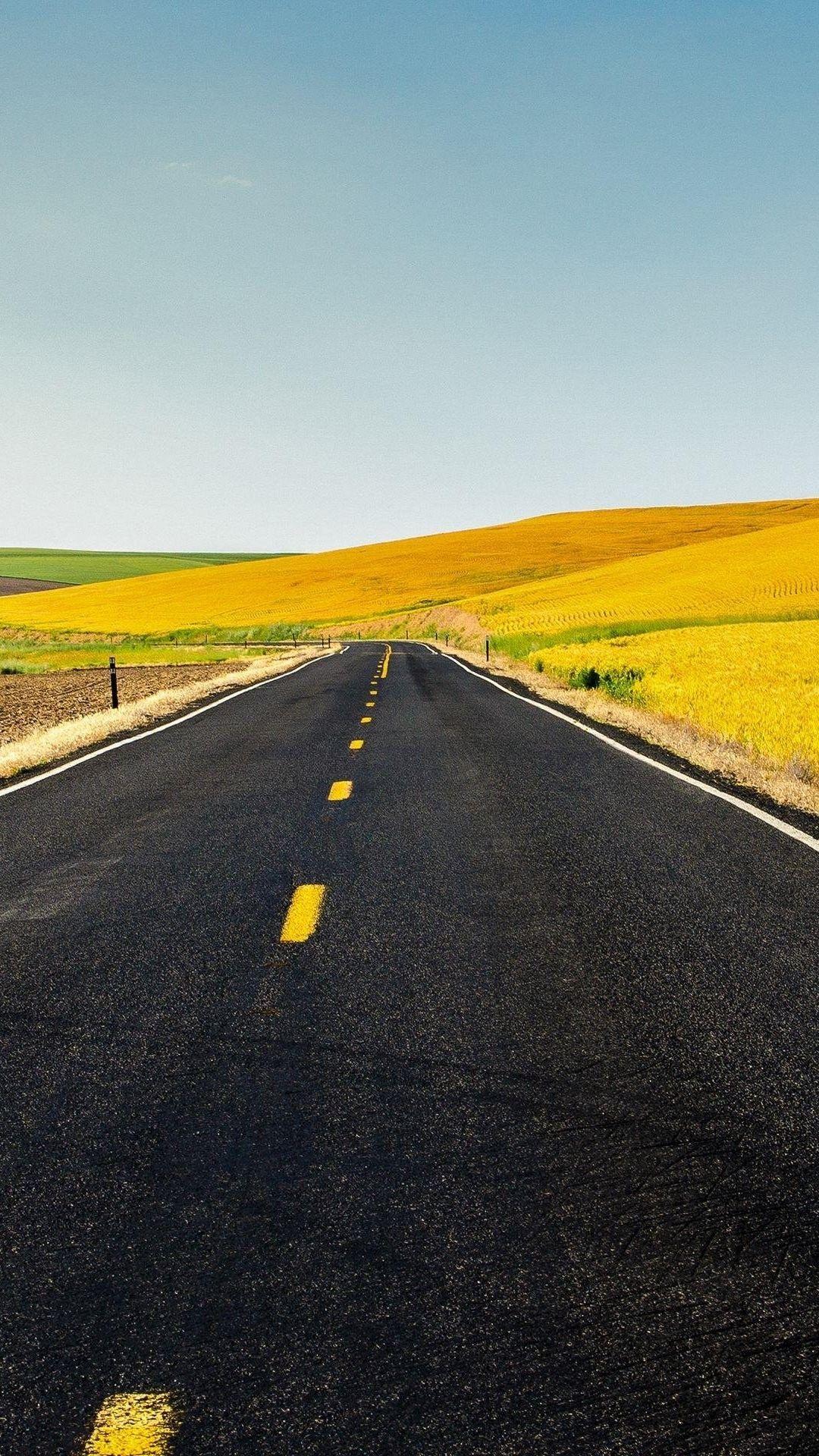 1080x1920 Country Road Yellow Hills 4K HD Android and iPhone Wallpaper Background and Lockscreen. Amarelo, Fotos, Instagram