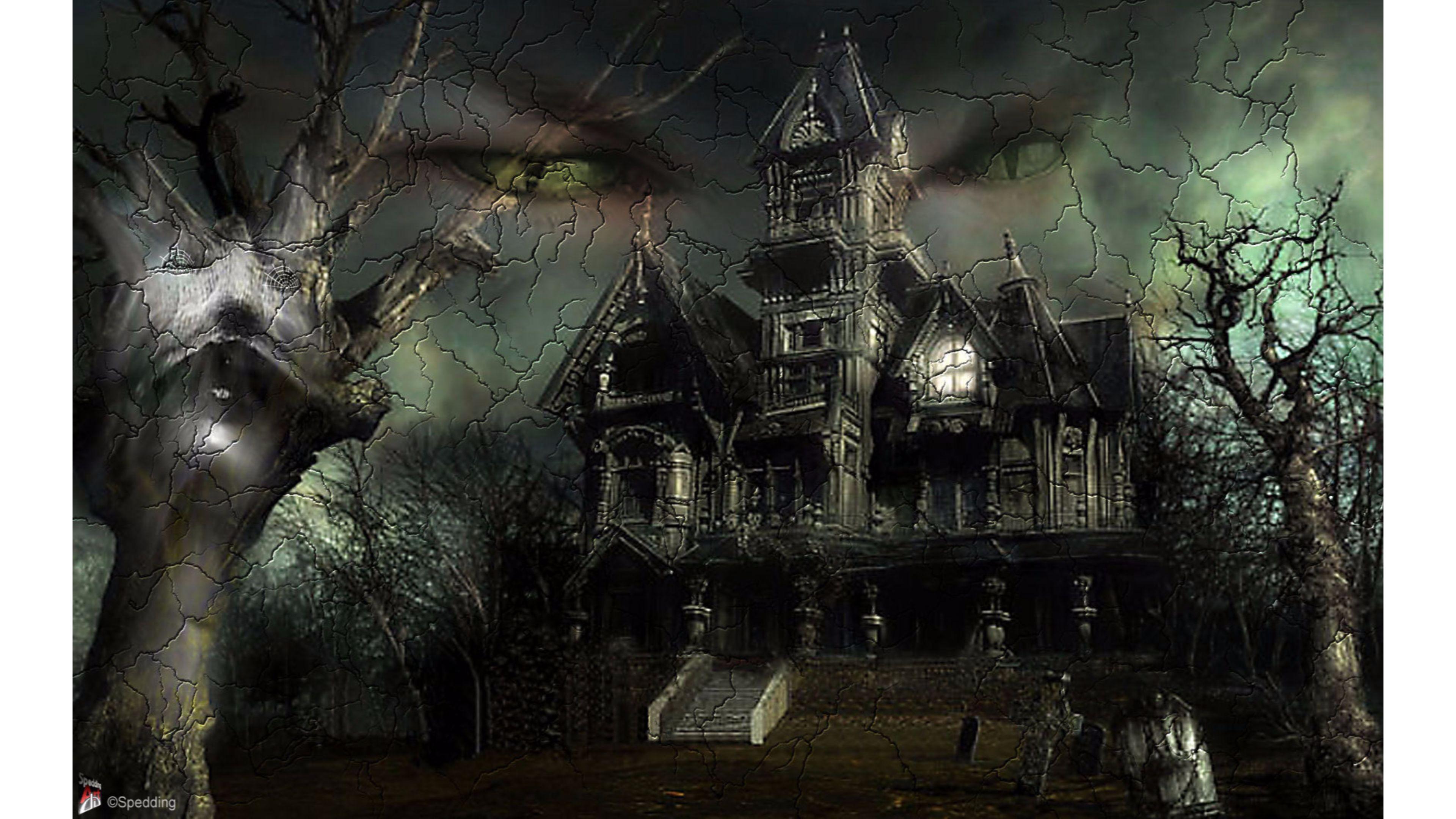 3840x2160 Scary House 2016 Happy Halloween 4k Wallpaper Scary Mansion Haunted House HD Wallpaper