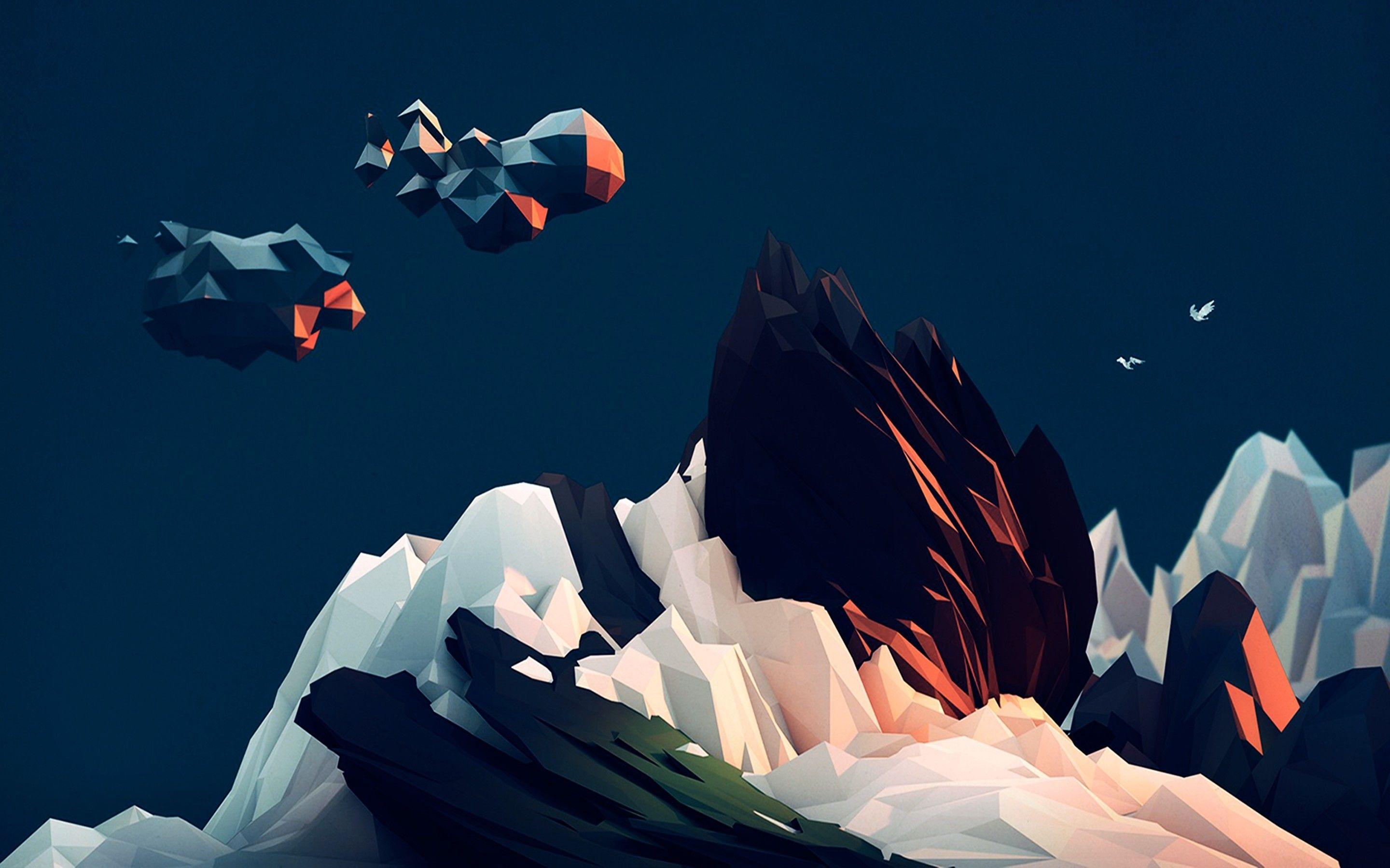 2880x1800 Low Poly Art Background Free Picture