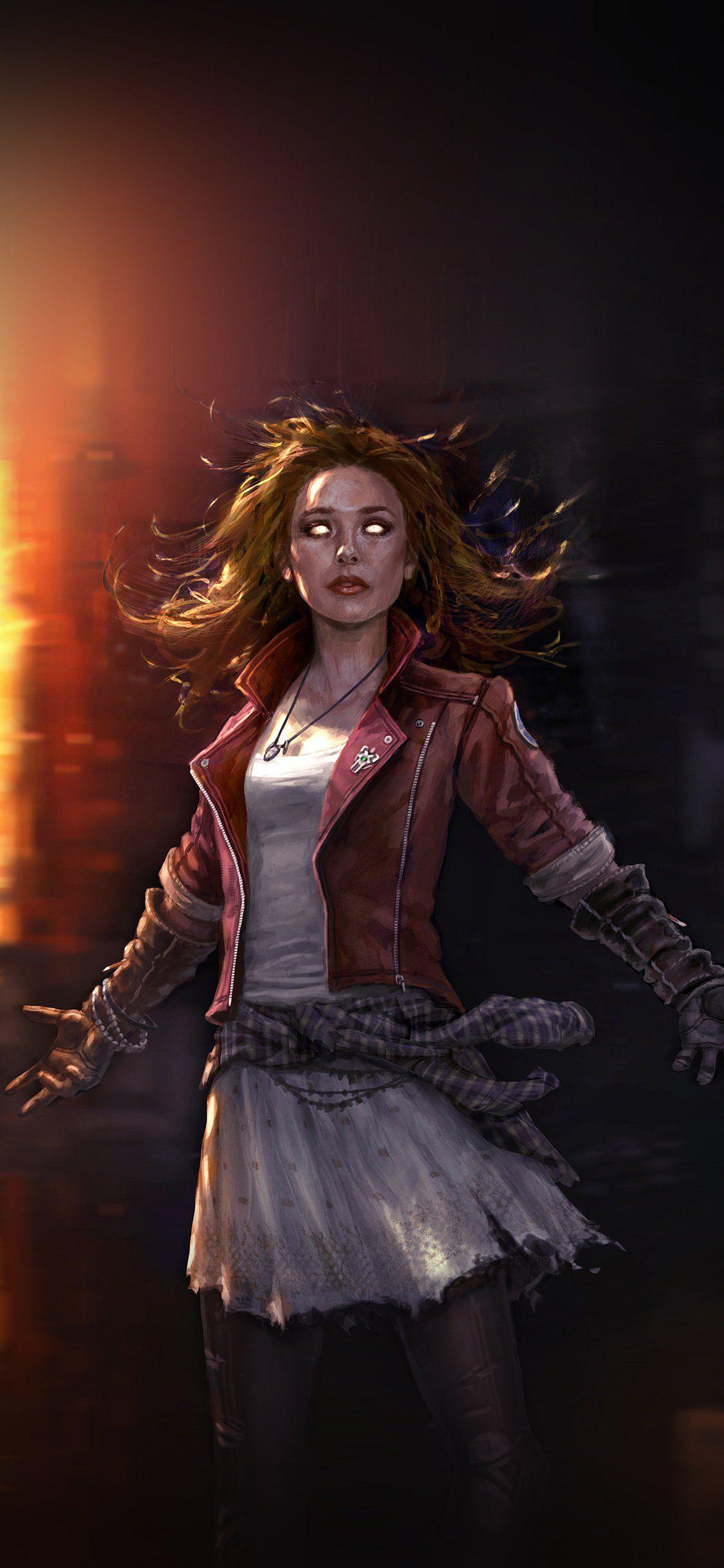 1125x2436 Witch avengers illust scary art hero iPhone X Wallpaper Free Download