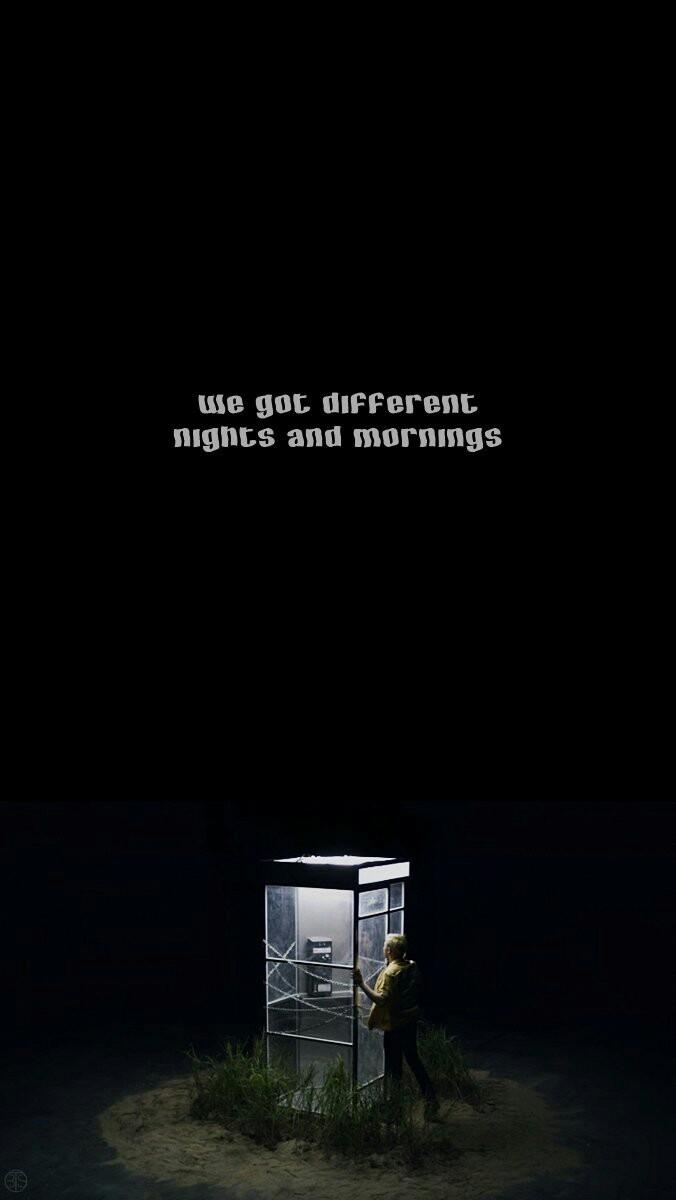 676x1200 Aesthetic Dark Aesthetic Bts Lyrics Wallpaper