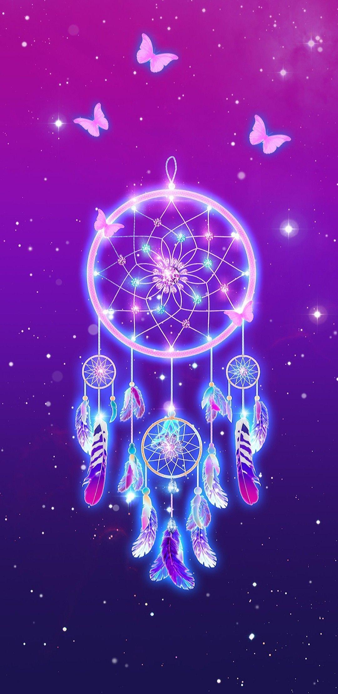 1080x2220 Coloful Dreamcatcher In The Middle, 2k Wallpaper, Wallpaper Galaxy Unicorn Wallpaper & Background Download