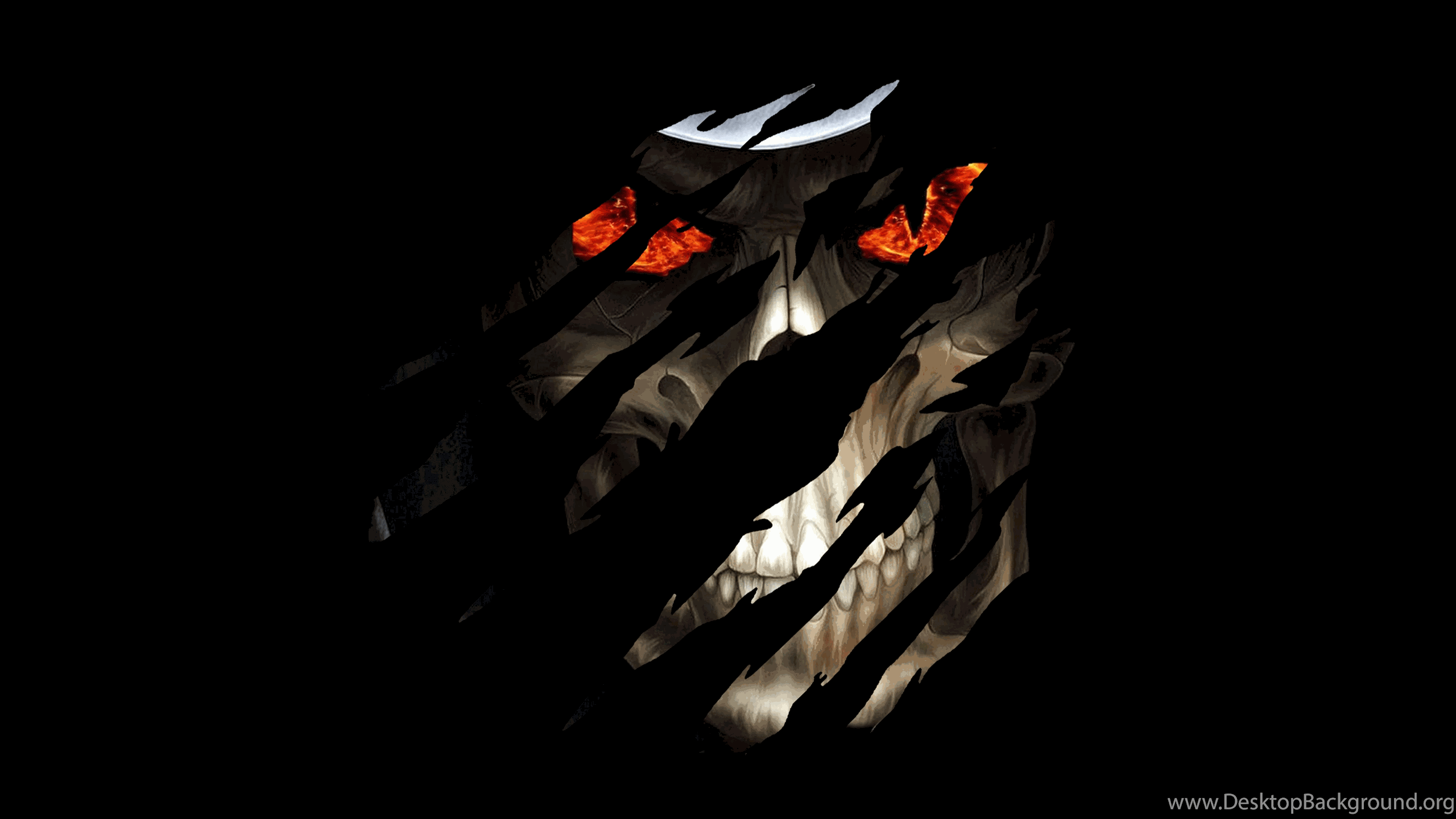 2560x1440 Evil Skull HD Wallpaper