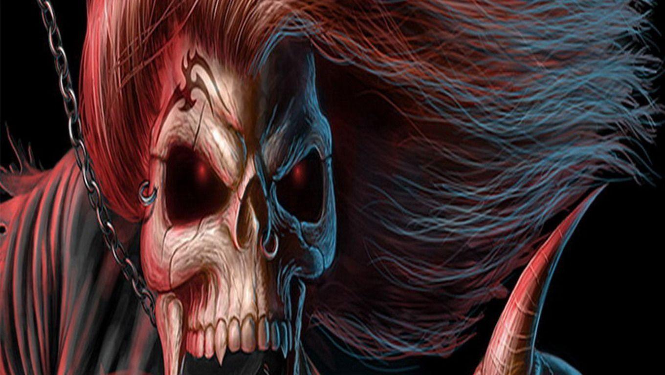 1360x768 Evil skull wallpaper