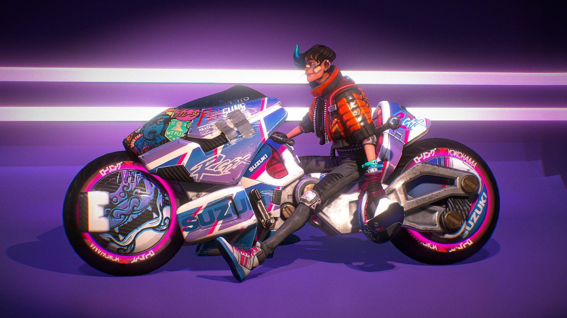 1920x1080 Akira Biker - Mô hình 3D của Marco Vergantini [8a81b28)
