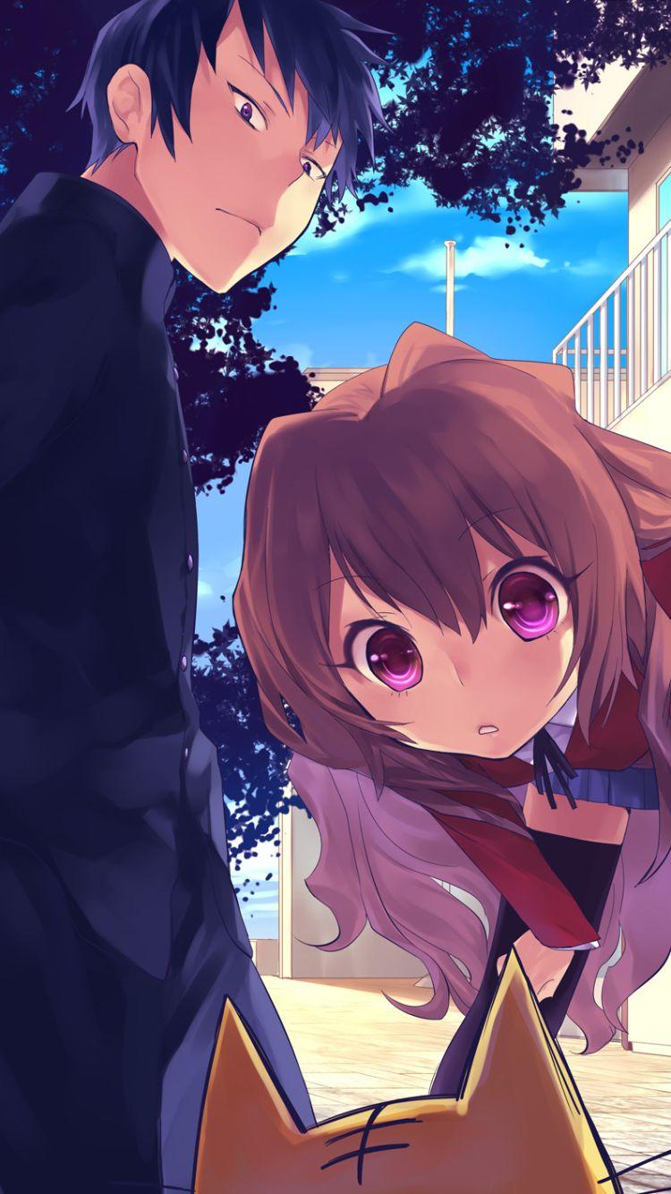 Download wallpaper 840x1160 toradora!, anime, characters, iphone 4