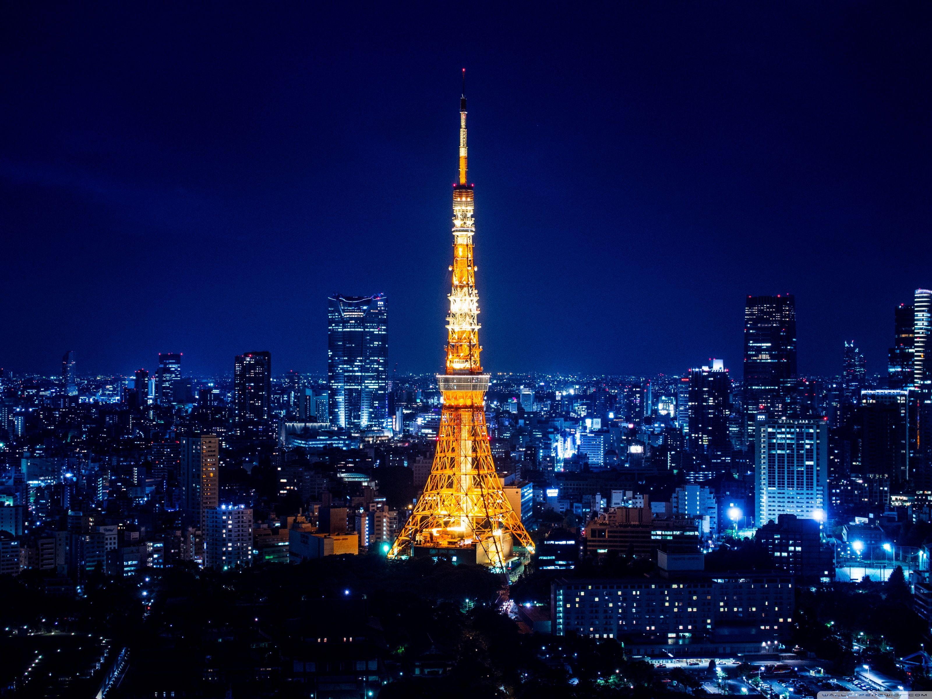 3200x2400 Tháp Tokyo vào ban đêm ❤ Hình nền máy tính để bàn 4K HD cho TV Ultra HD 4K