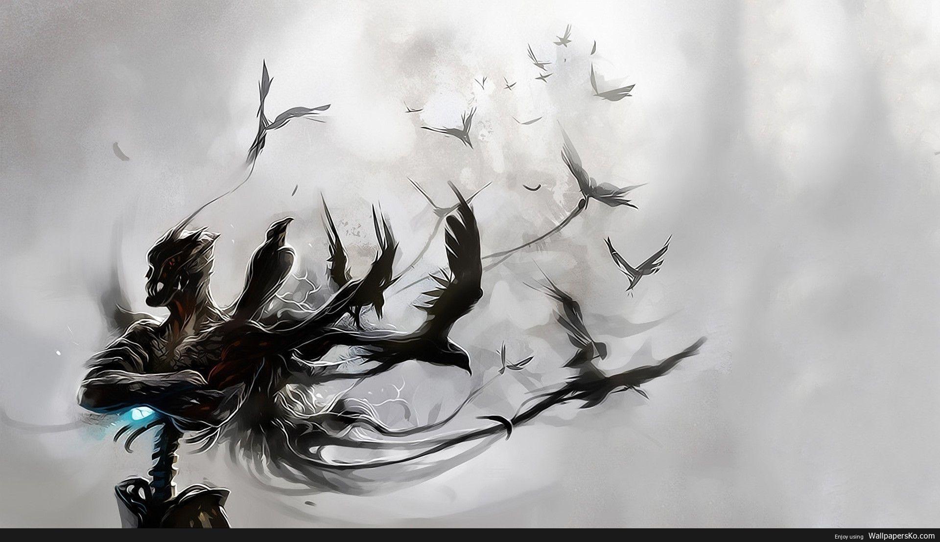 1920x1108 raven art wallpaper : HD Wallpaper Download