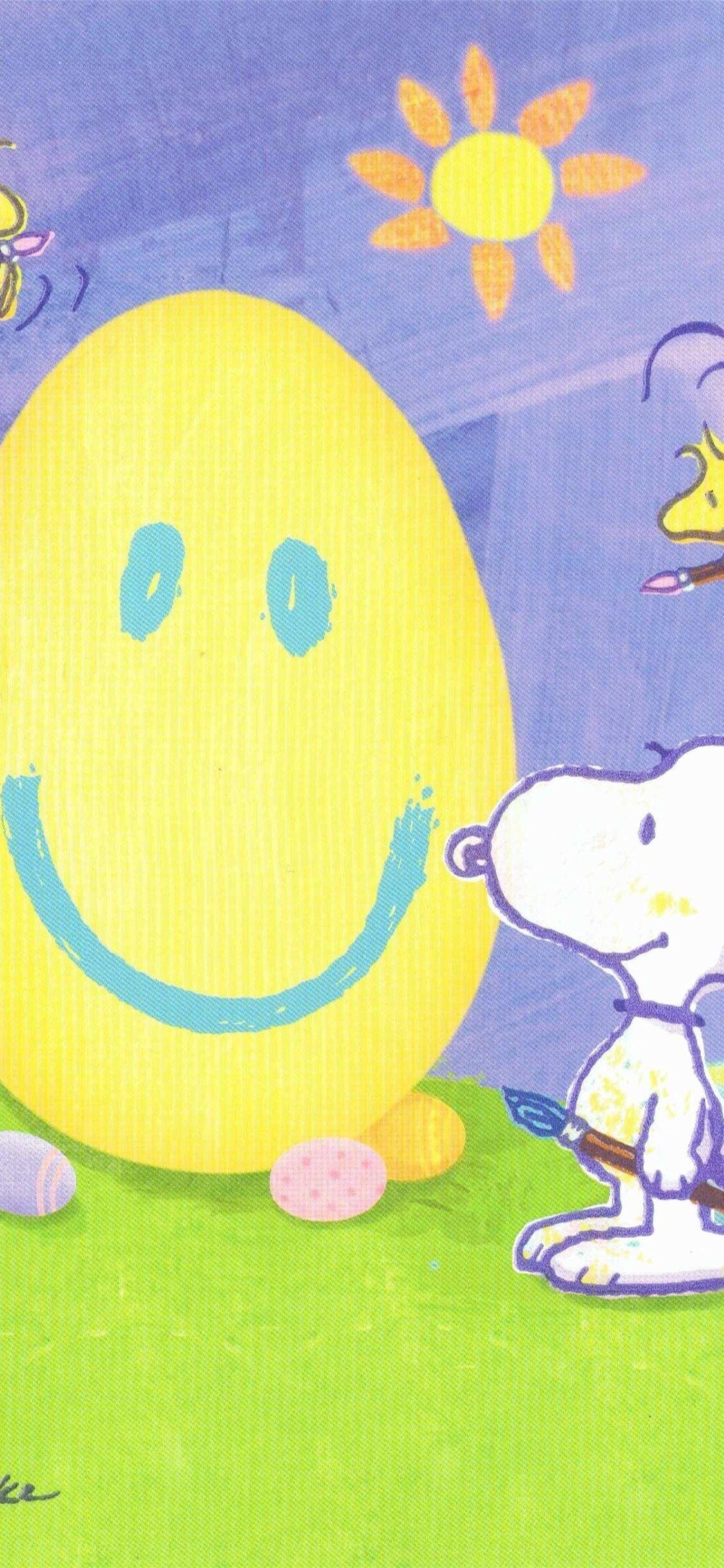 1125x2436 Peanuts Easter for Desktop iPhone X Wallpaper Free Download