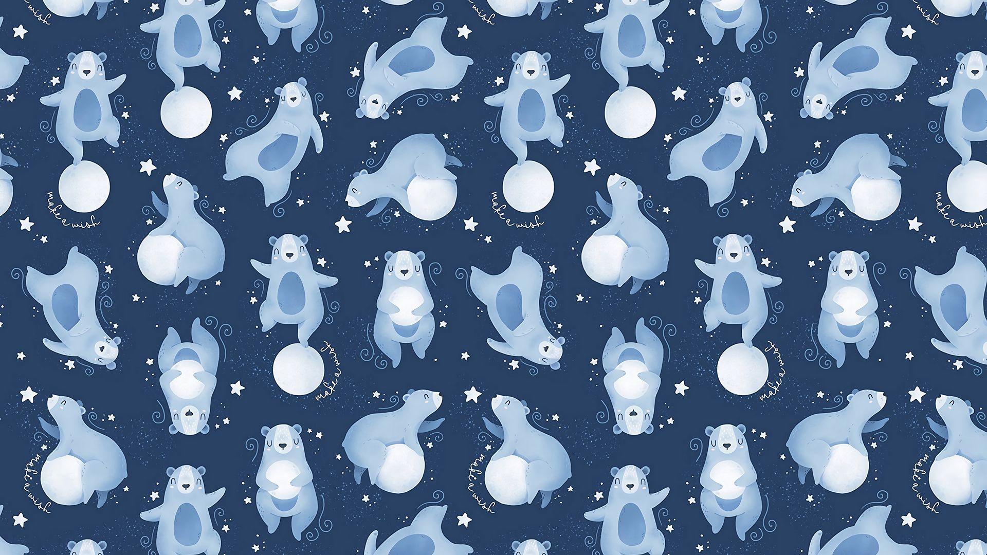 1920x1080 Download wallpaper 1920x1080 bear, pattern, patterns, planet, animals full hd, hdtv, fhd, 1080p HD background