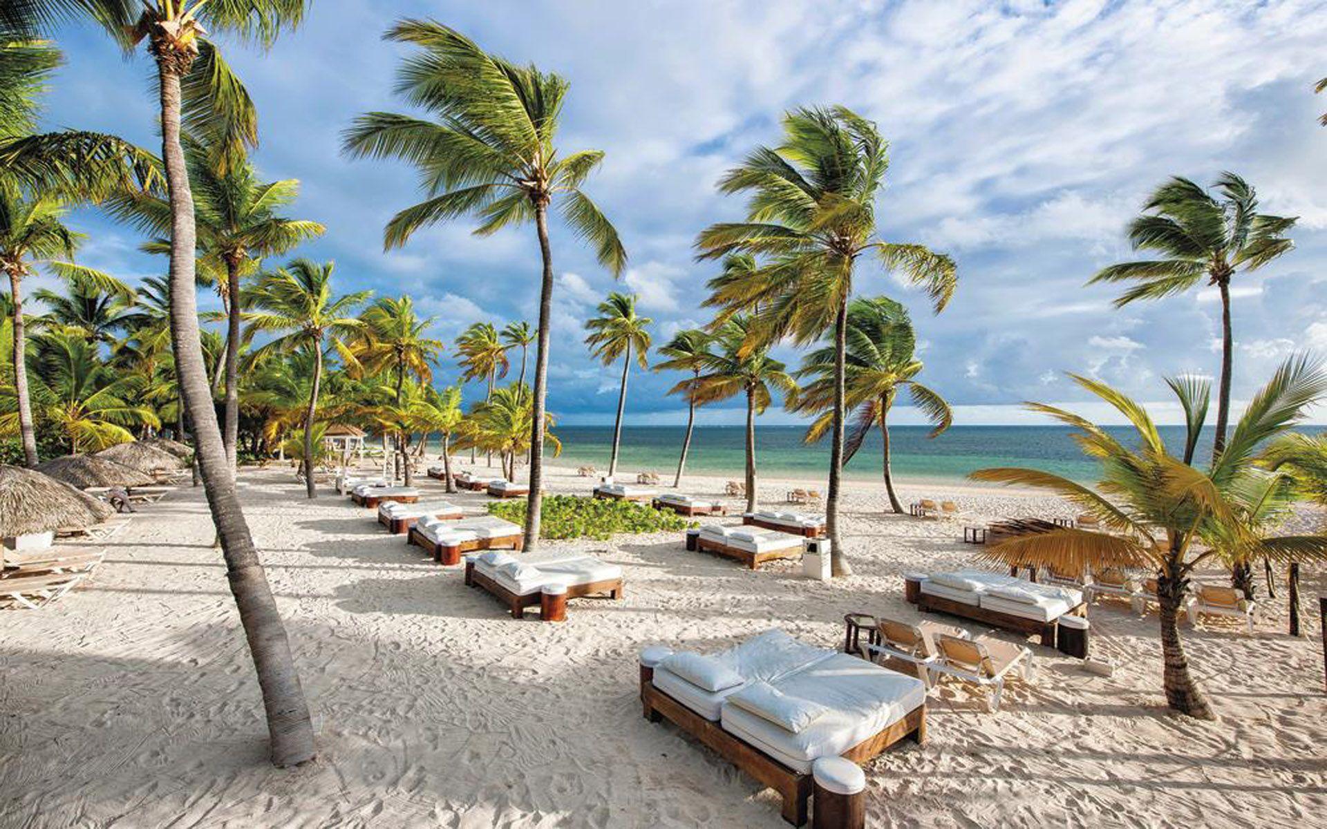 1920x1200 Catalonia Bavaro Beach With Palm Punta Cana Dominican Republic Desktop Wallpaper Download Free :