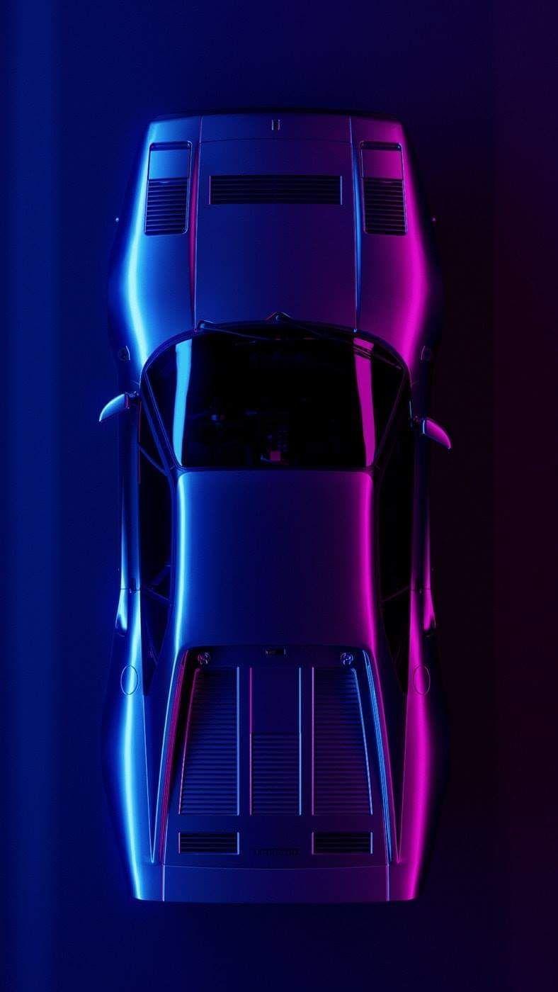 788x1400 FERRARI : outrun. Neon car, Futuristic cars, Vaporwave wallpaper