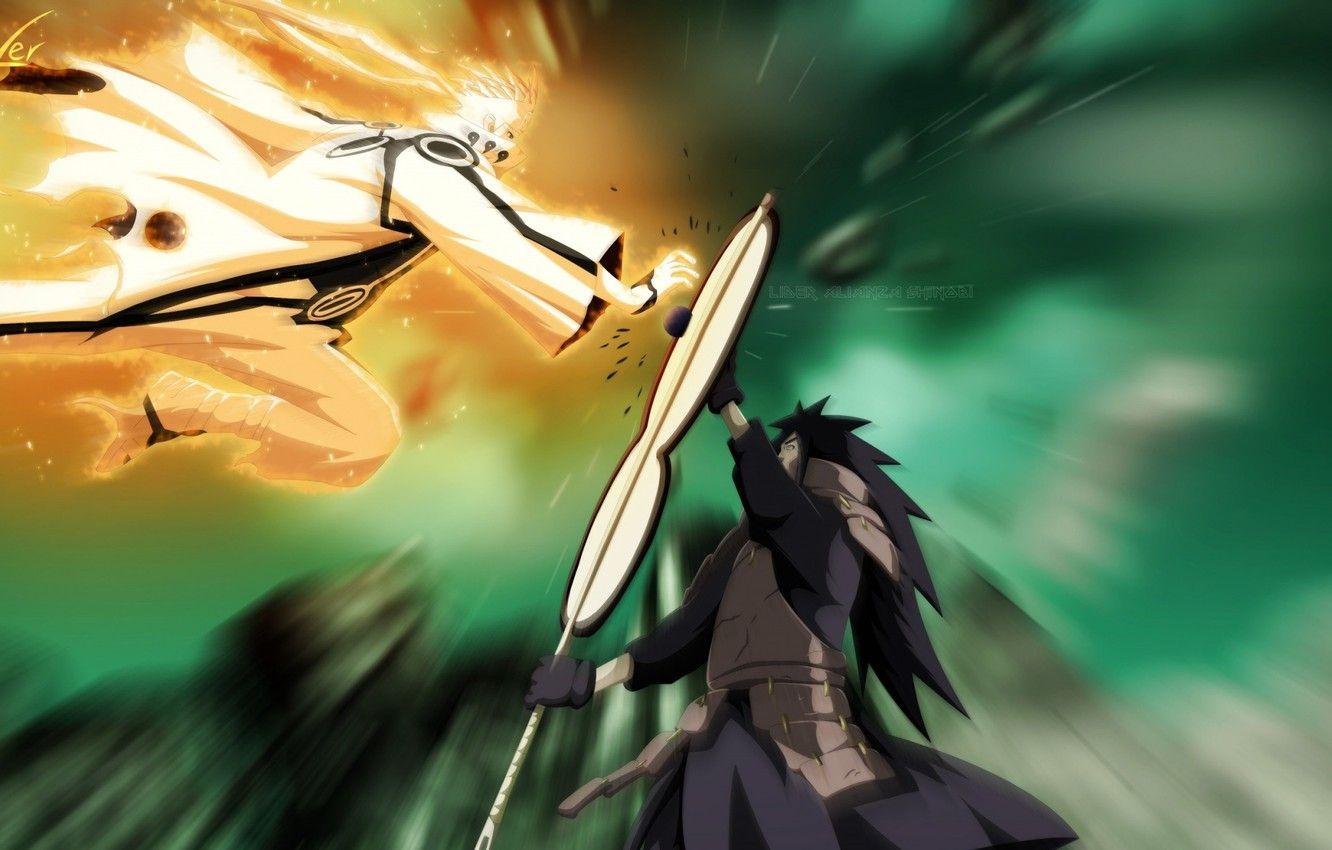 1332x850 Wallpaper battle, naruto, manga, naruto, shippuden, Madara Uchiha, Uzumaki image for desktop, section сёнэн