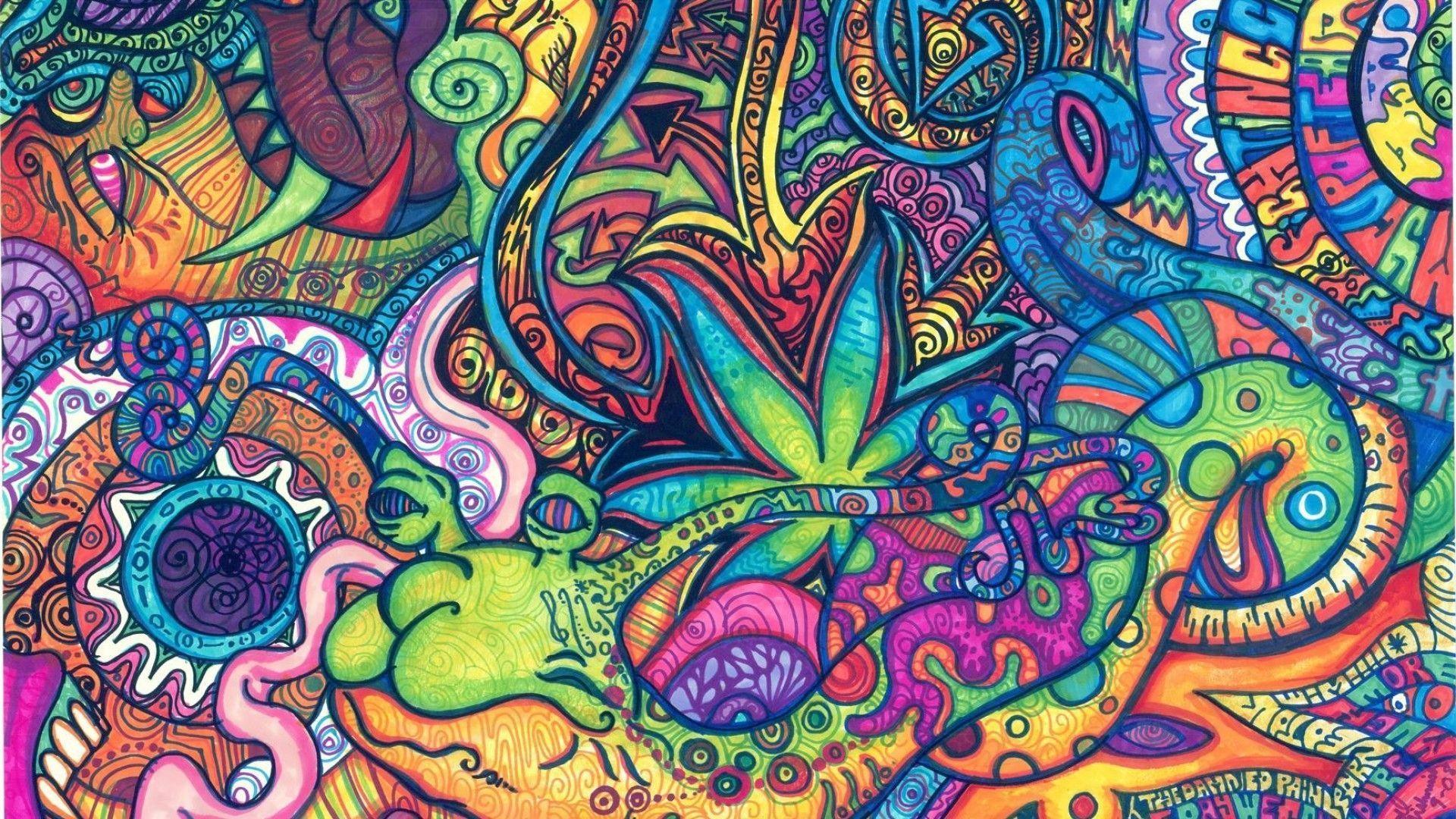 1920x1080 Background Trippy Tie Dye