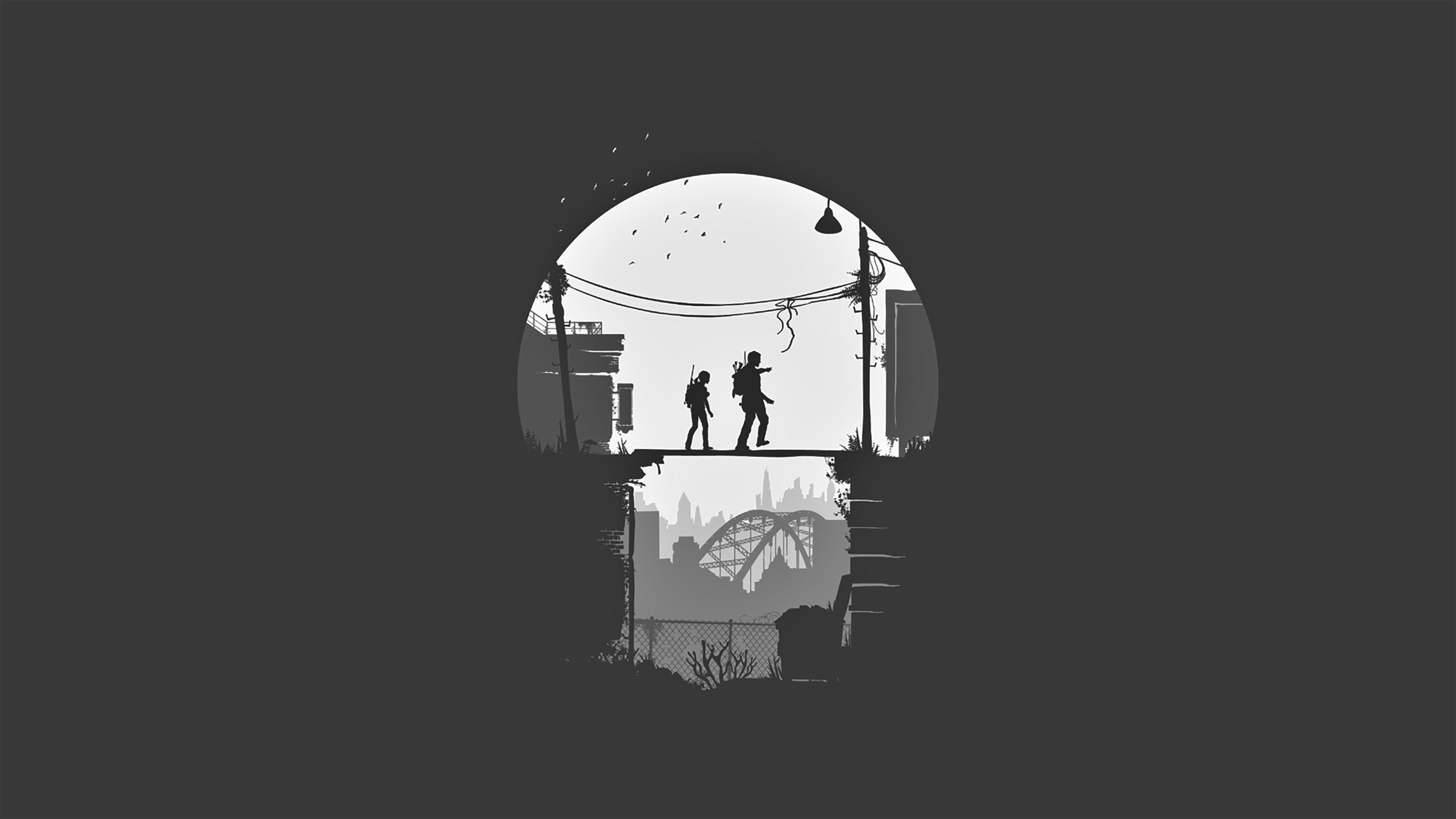 3840x2160 Joel and Ellie / The Last Of Us (Grey) (3840x2160). The last of us, Joel and ellie, Sky anime