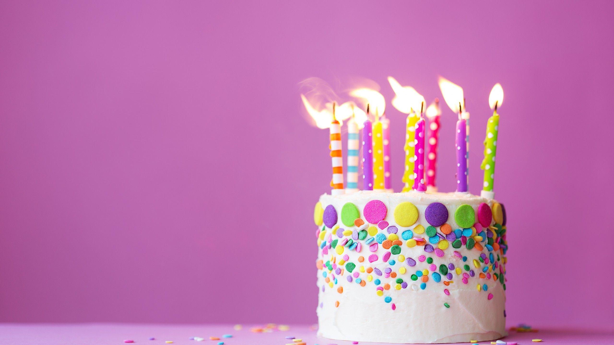 2560x1440 Amazing Happy Birthday cake wallpaper HD. Birthday cake with candles, Happy birthday cake image, Happy birthday cakes