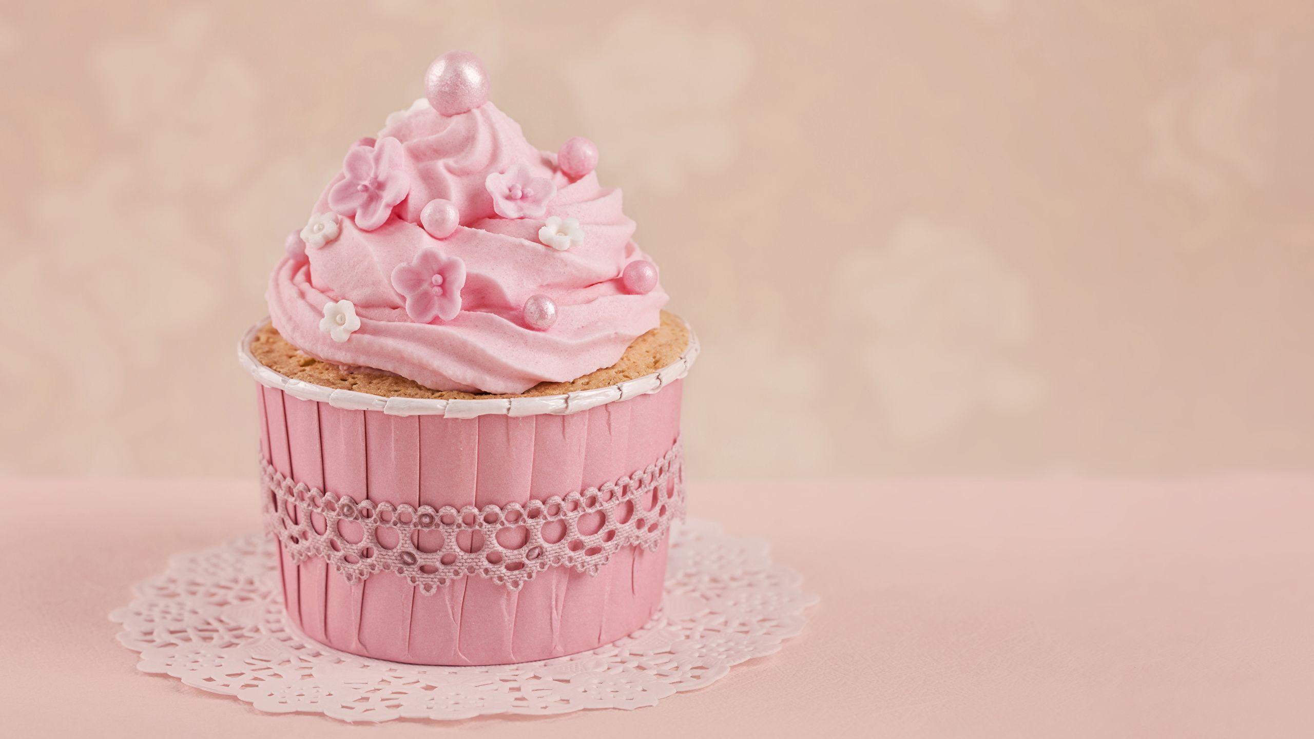2560x1440 Desktop Wallpaper Pink color fairy cake Food Sweets 2560x1440