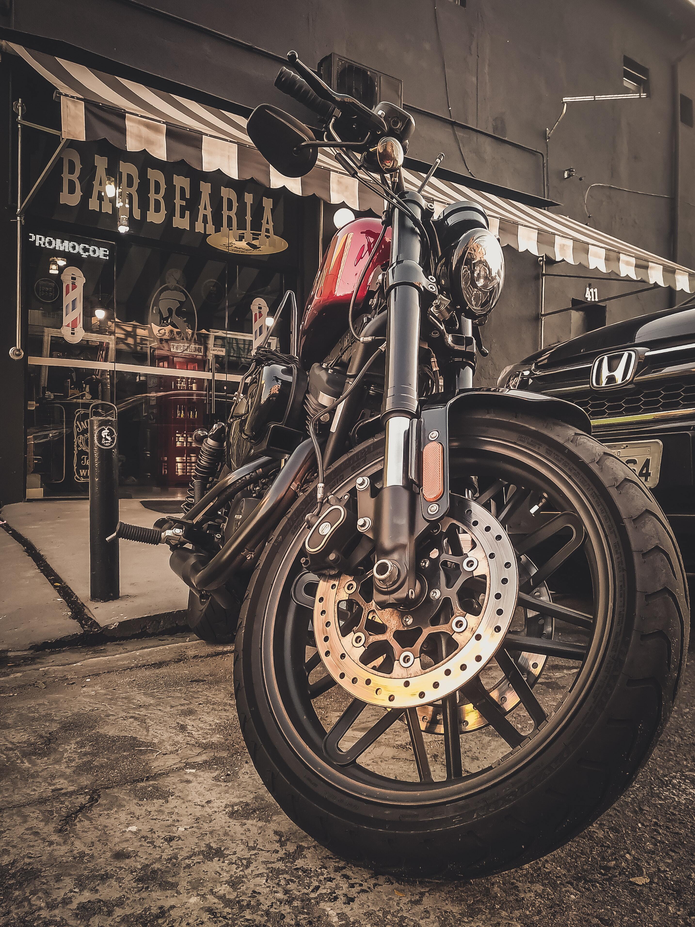 2867x3823 Black And Red Bike Mobile Wallpaper