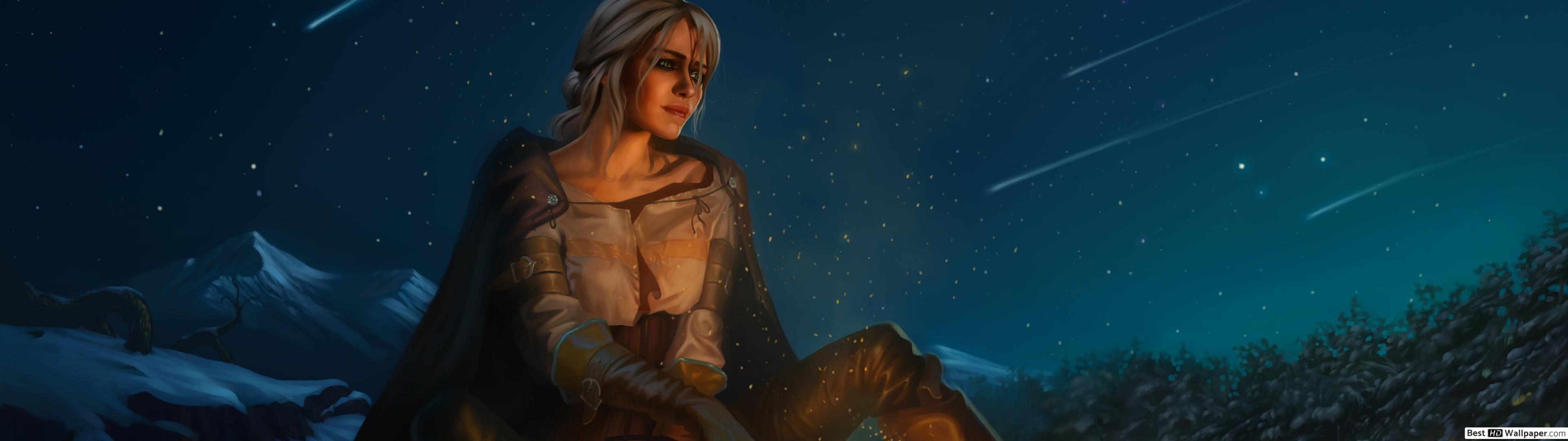 3840x1080 The Witcher 3 Hunt (Ciri) HD wallpaper download