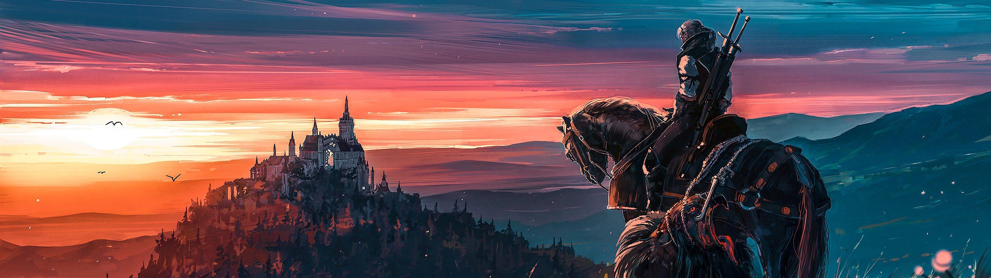 3840x1080 Geralt of Rivia Witcher 4K Wallpaper