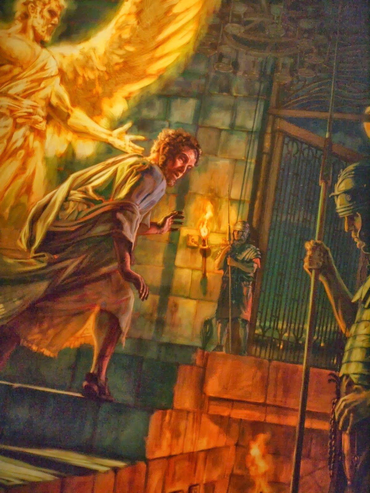 1200x1600 Angel leading apostles out of prison. Bible picture, Bible illustrations, Prophetic art