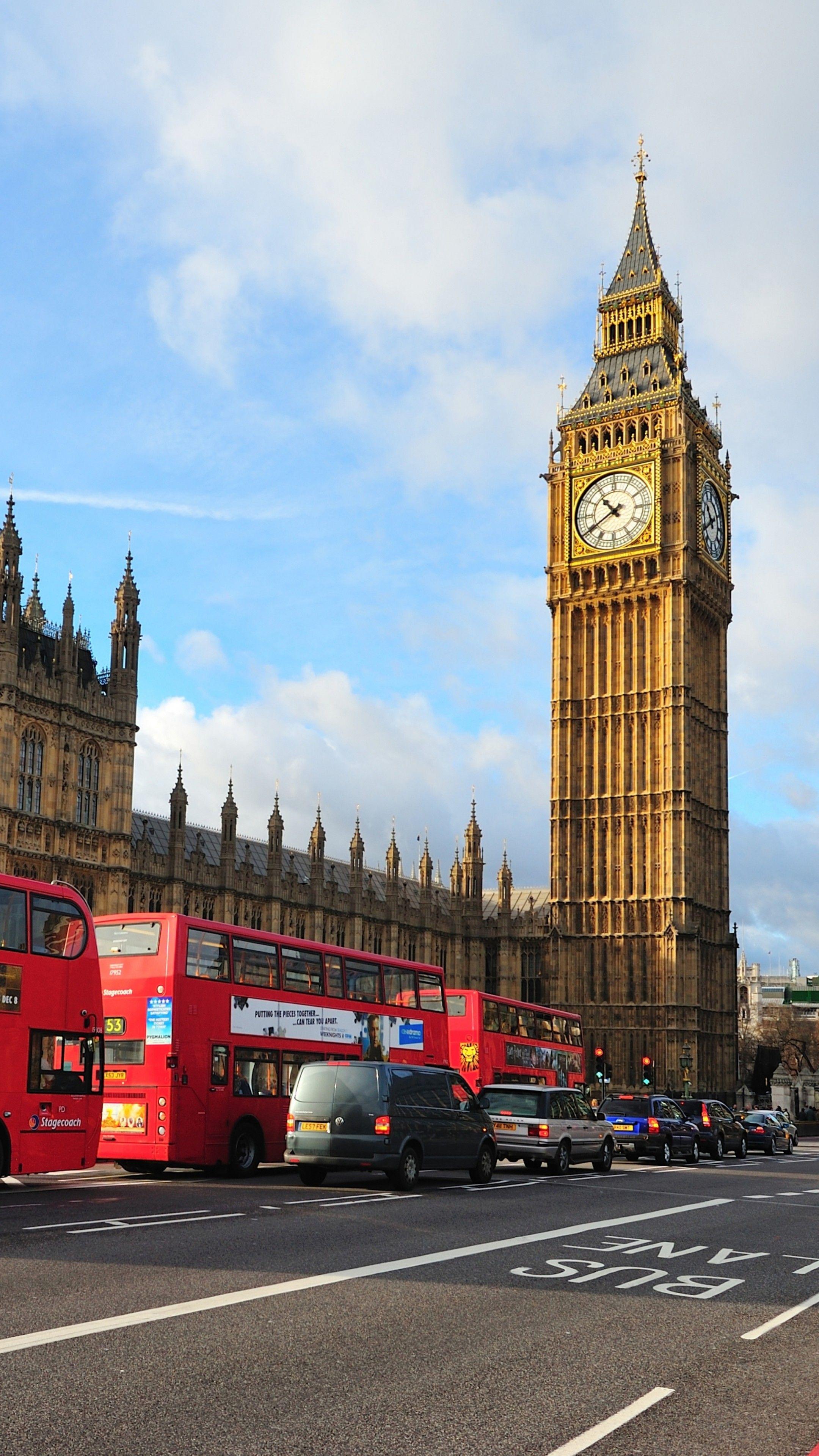 2160x3840 Wallpaper London, England, Big Ben, Westminster Abbey, city, bus, travel, tourism, Architecture