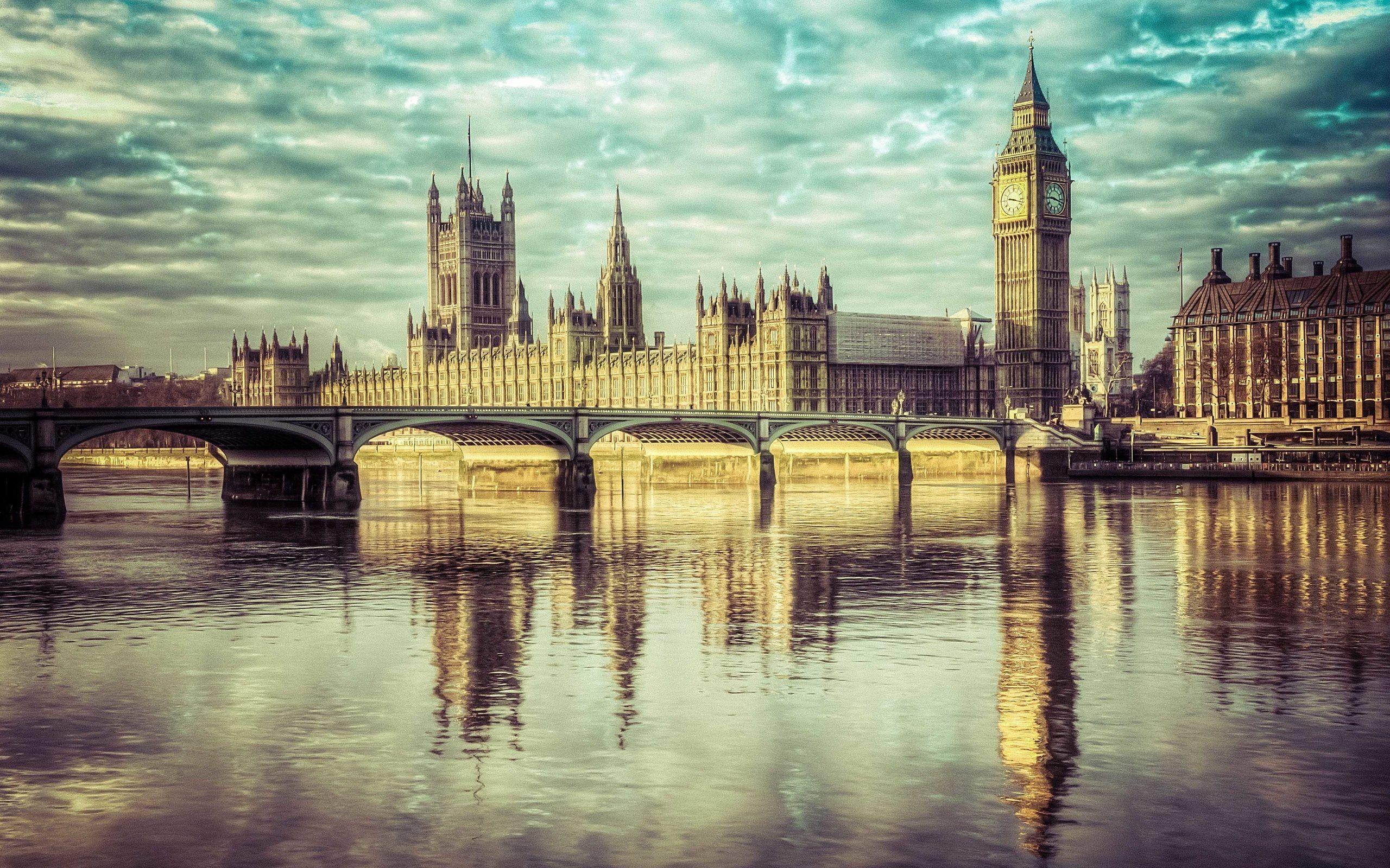 2560x1600 Download wallpaper London, Big Ben, River Thames, England, Great Bell, Westminster Palace, Westminster Abbey, Westminster, Westminster Bridge for desktop with resolution 2560x1600. High Quality HD picture wallpaper